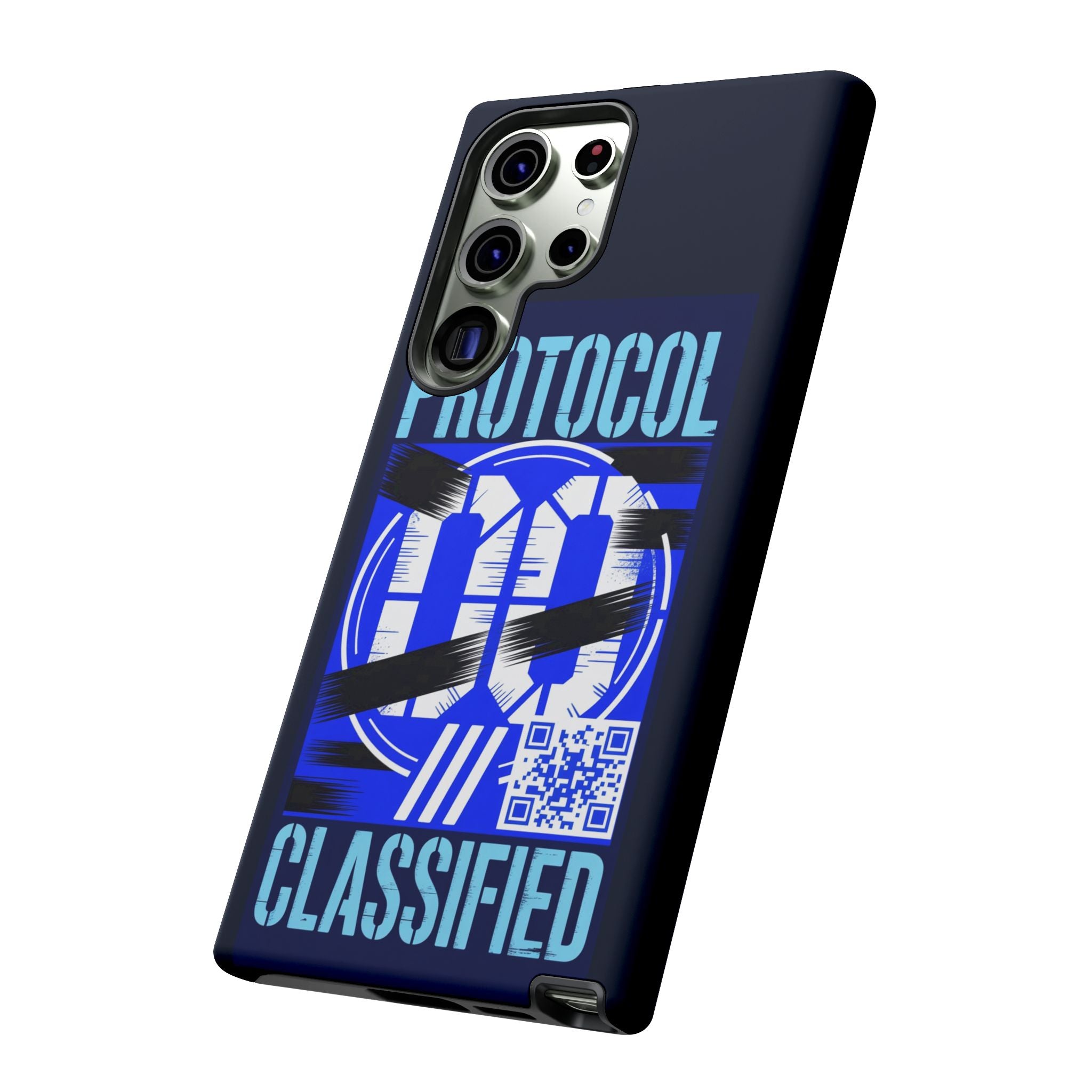 CipherCore Redacted Dual-Layer Phone Case | Digital-Era Identity Accessory
