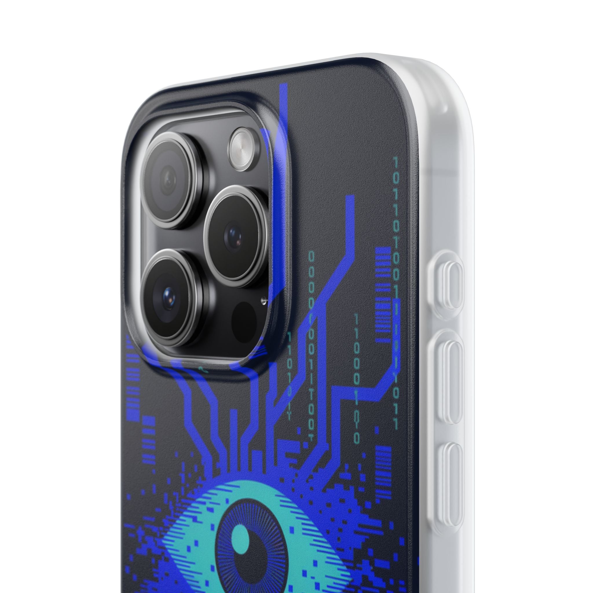 CipherCore Retinal Scan Flexi Phone Case | Digital-Era Identity Accessory