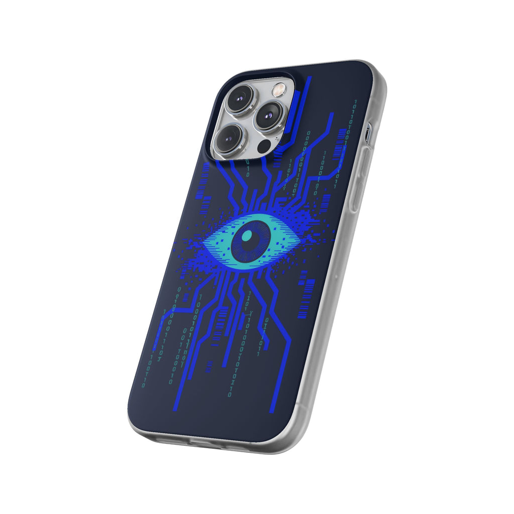 CipherCore Retinal Scan Flexi Phone Case | Digital-Era Identity Accessory
