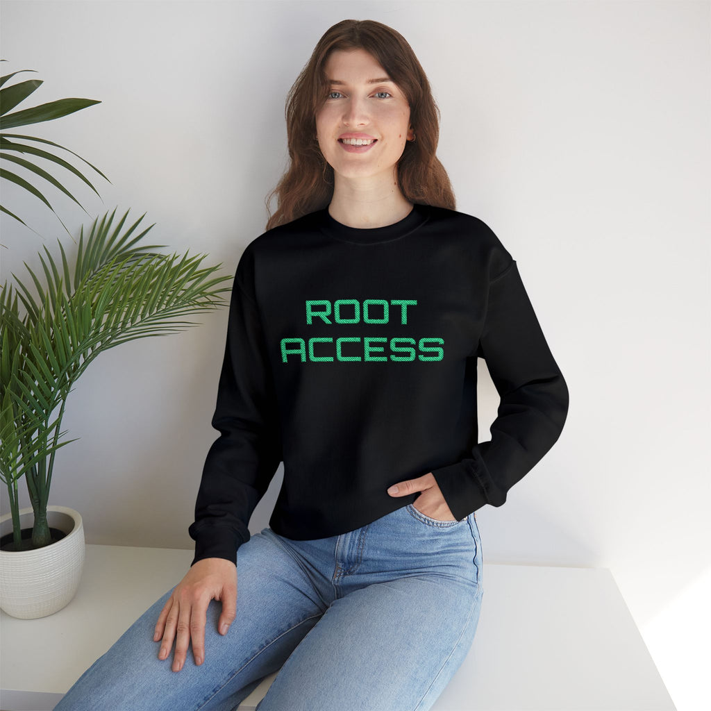 CipherCore Root Access Embroidered Sweatshirt | Digital-Era Identity Wear