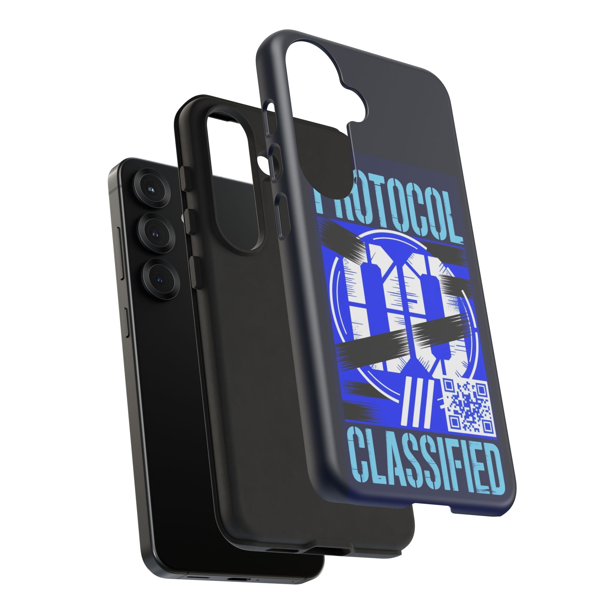 CipherCore Redacted Dual-Layer Phone Case | Digital-Era Identity Accessory