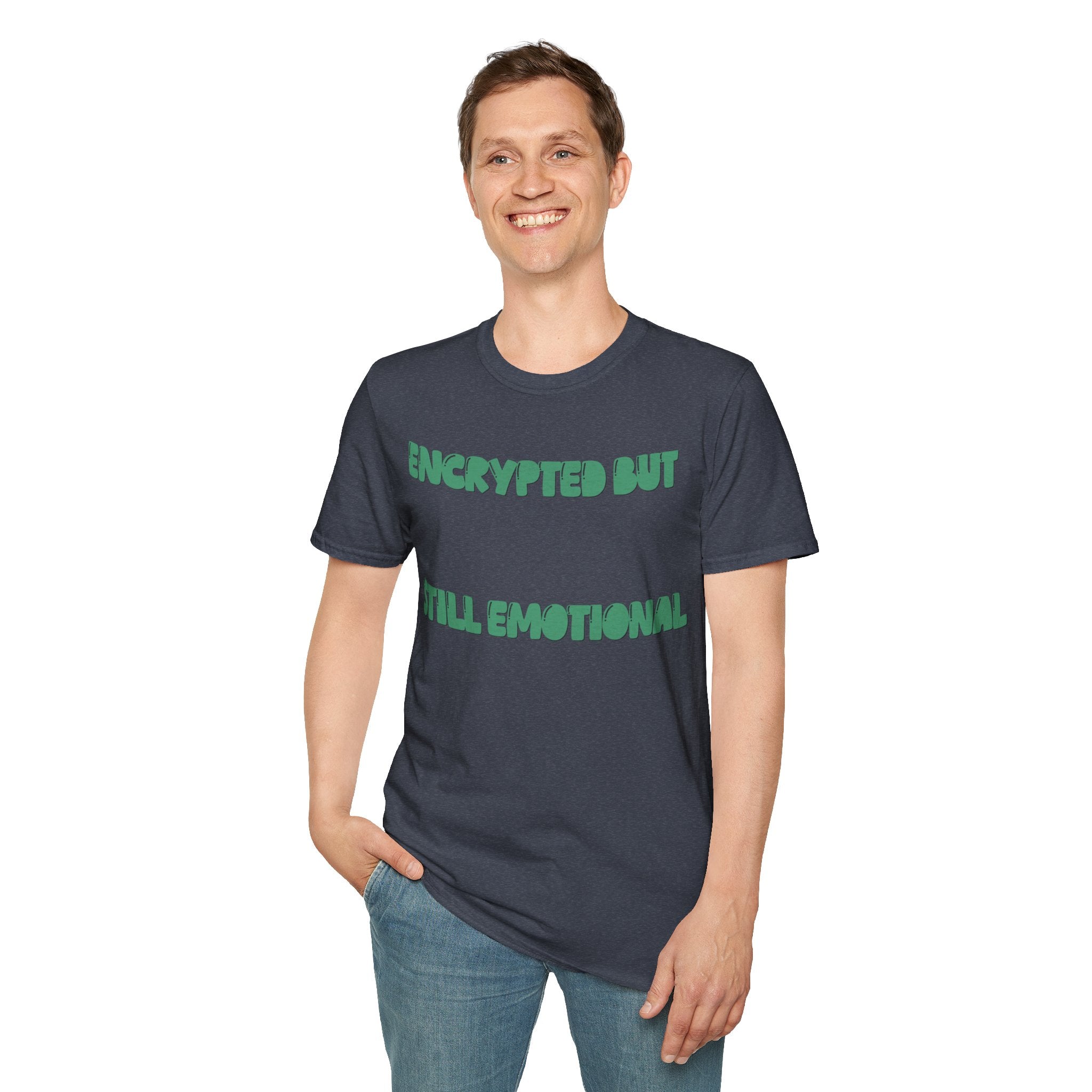 CipherCore Encrypted But Still Emotional Graphic Tee | Digital-Era Identity Wear
