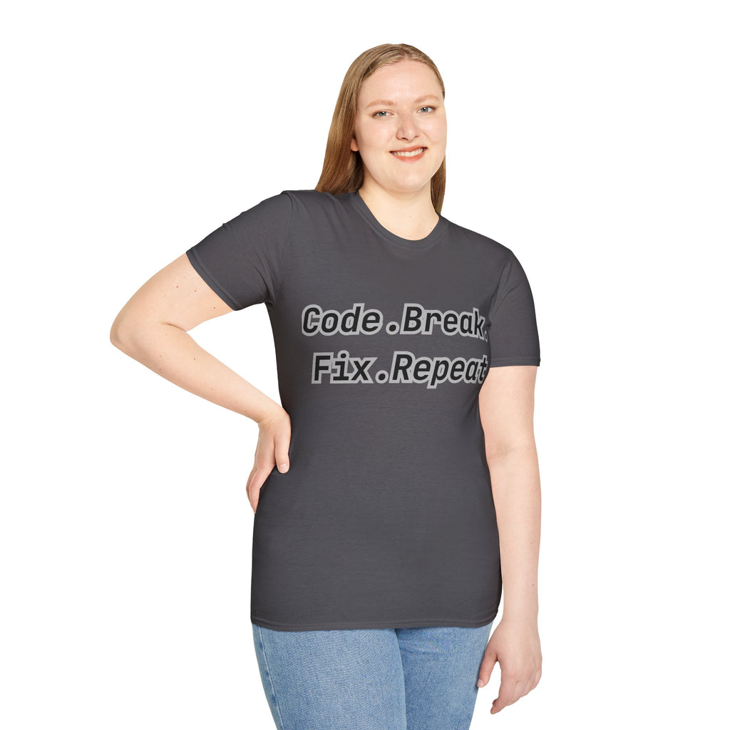CipherCore Code Break Fix Repeat Graphic Tee | Digital-Era Identity Wear