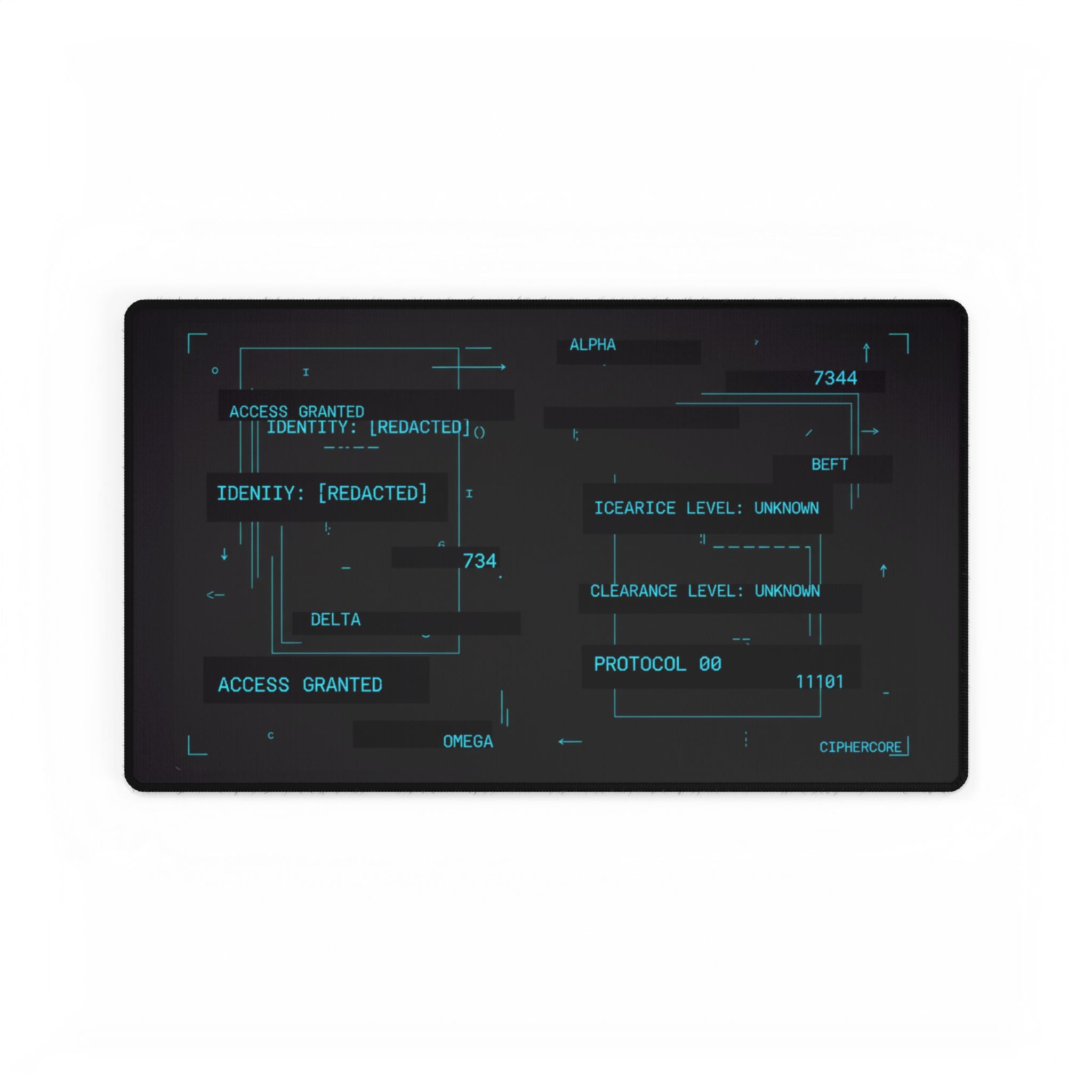 CipherCore Terminal Desk Mat — Command Surface for the Digital Operator