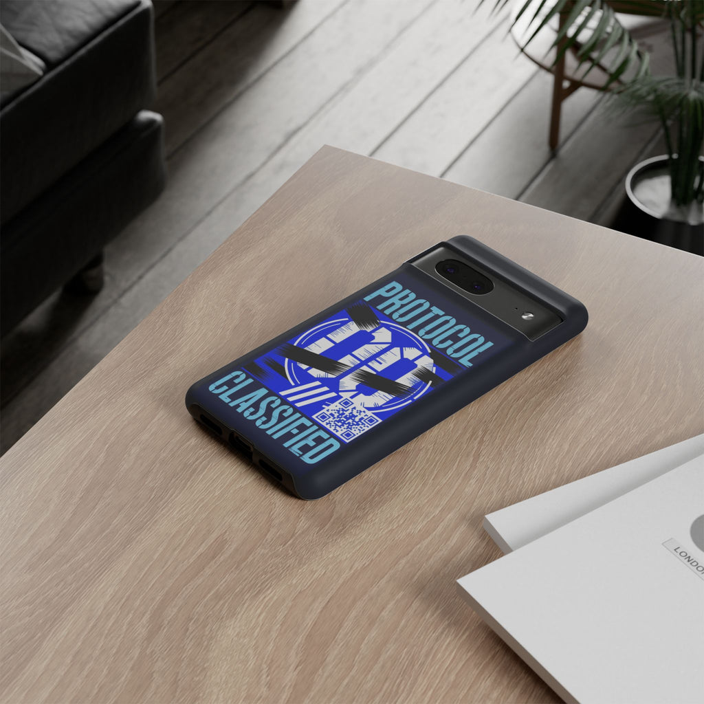 CipherCore Redacted Dual-Layer Phone Case | Digital-Era Identity Accessory