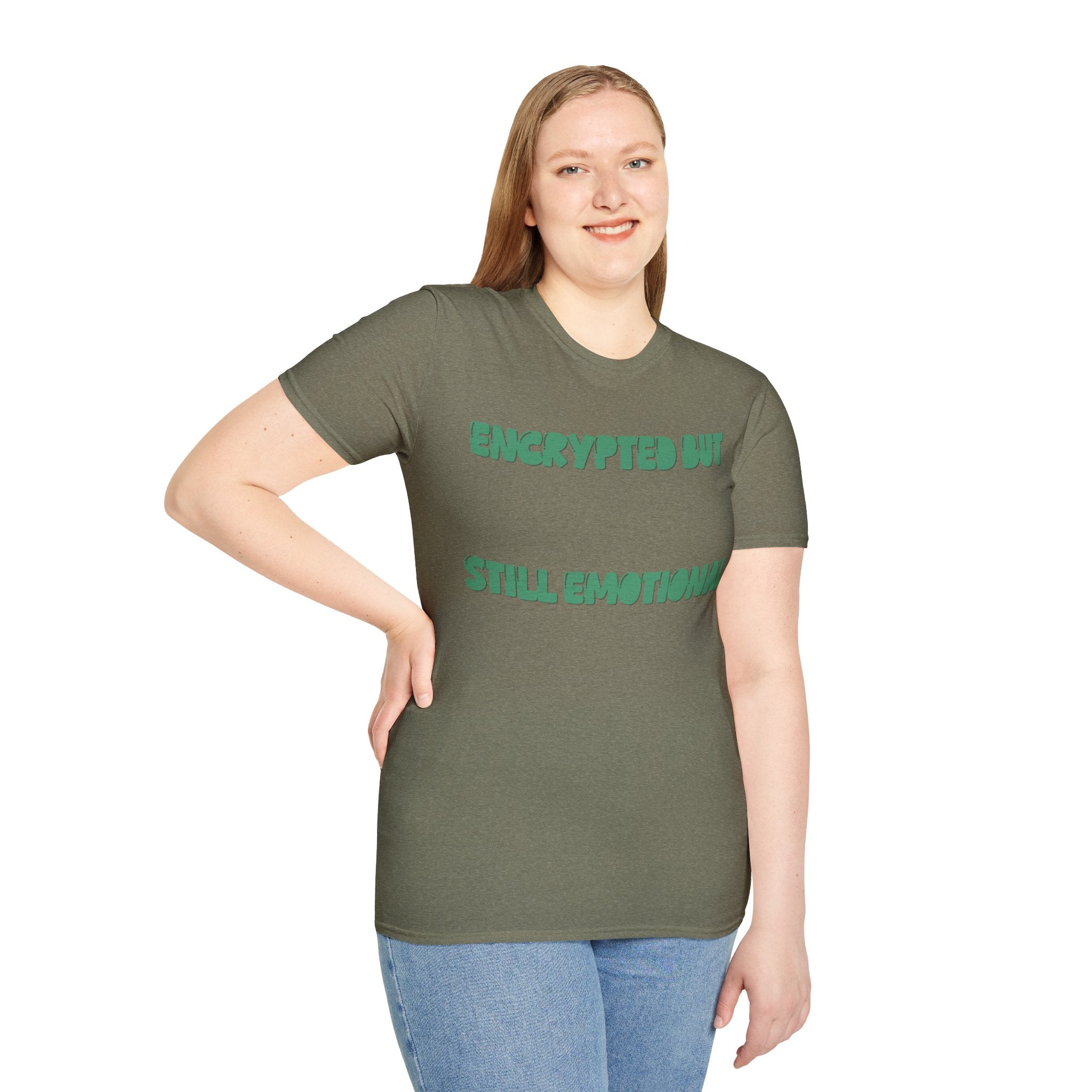 CipherCore Encrypted But Still Emotional Graphic Tee | Digital-Era Identity Wear