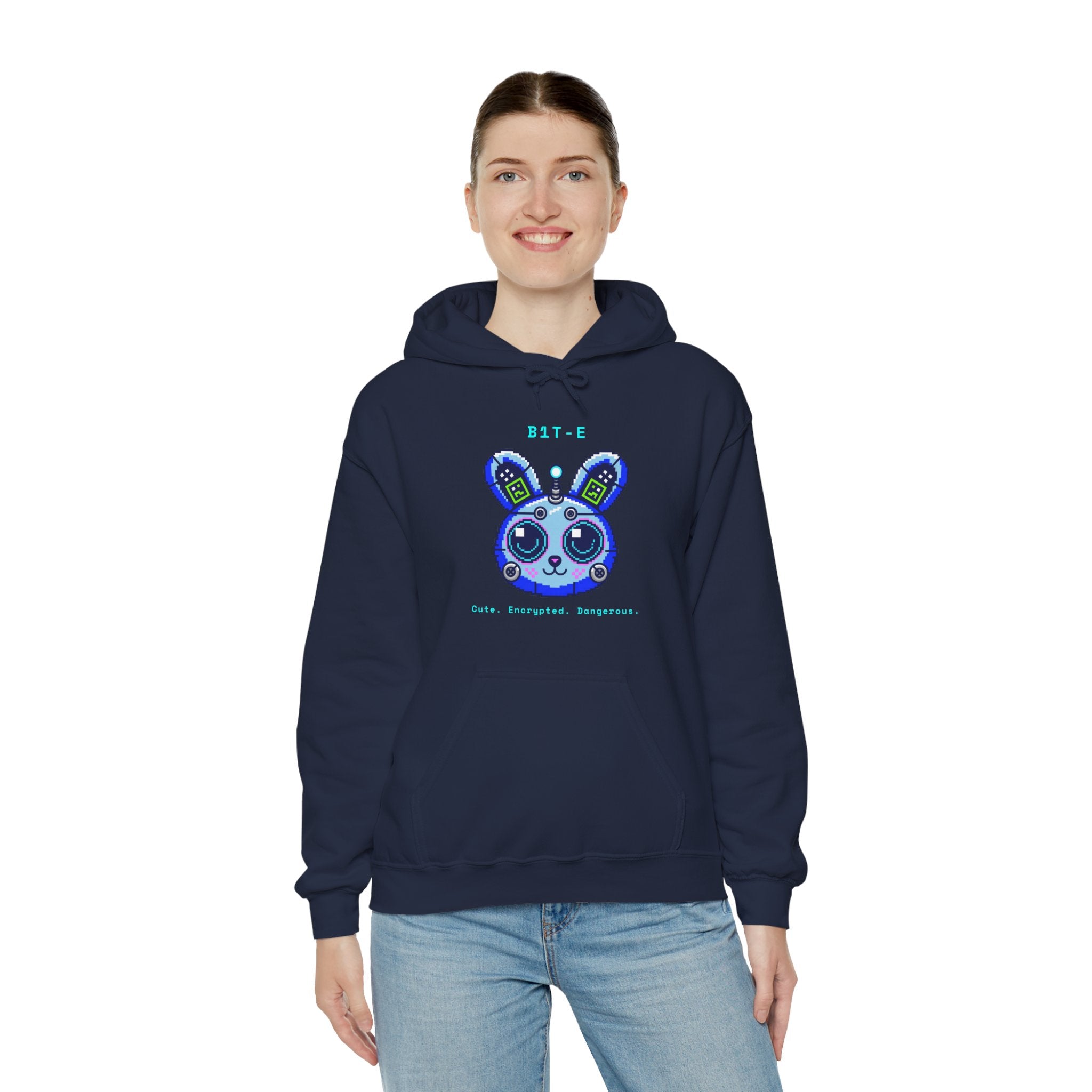 CipherCore Robot Bunny Graphic Hoodie | Digital-Era Identity Wear