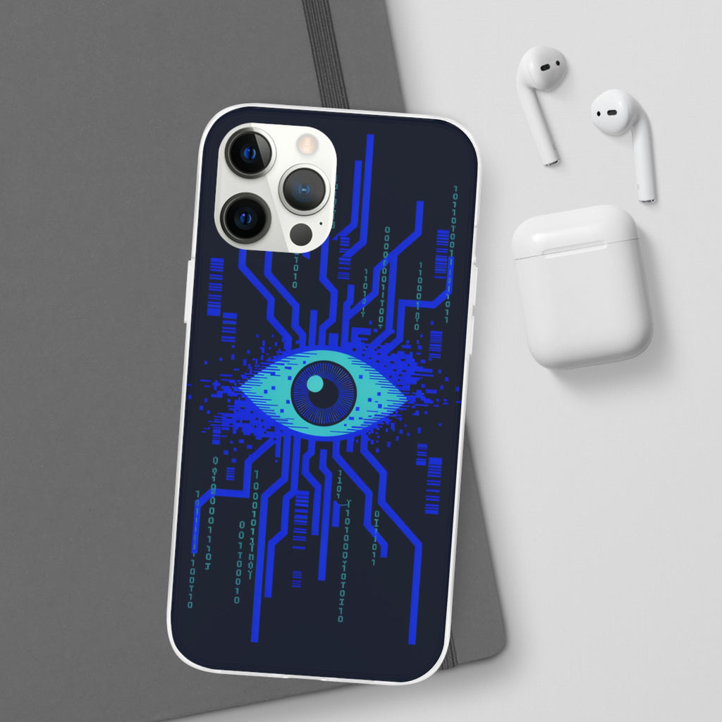 CipherCore Retinal Scan Flexi Phone Case | Digital-Era Identity Accessory