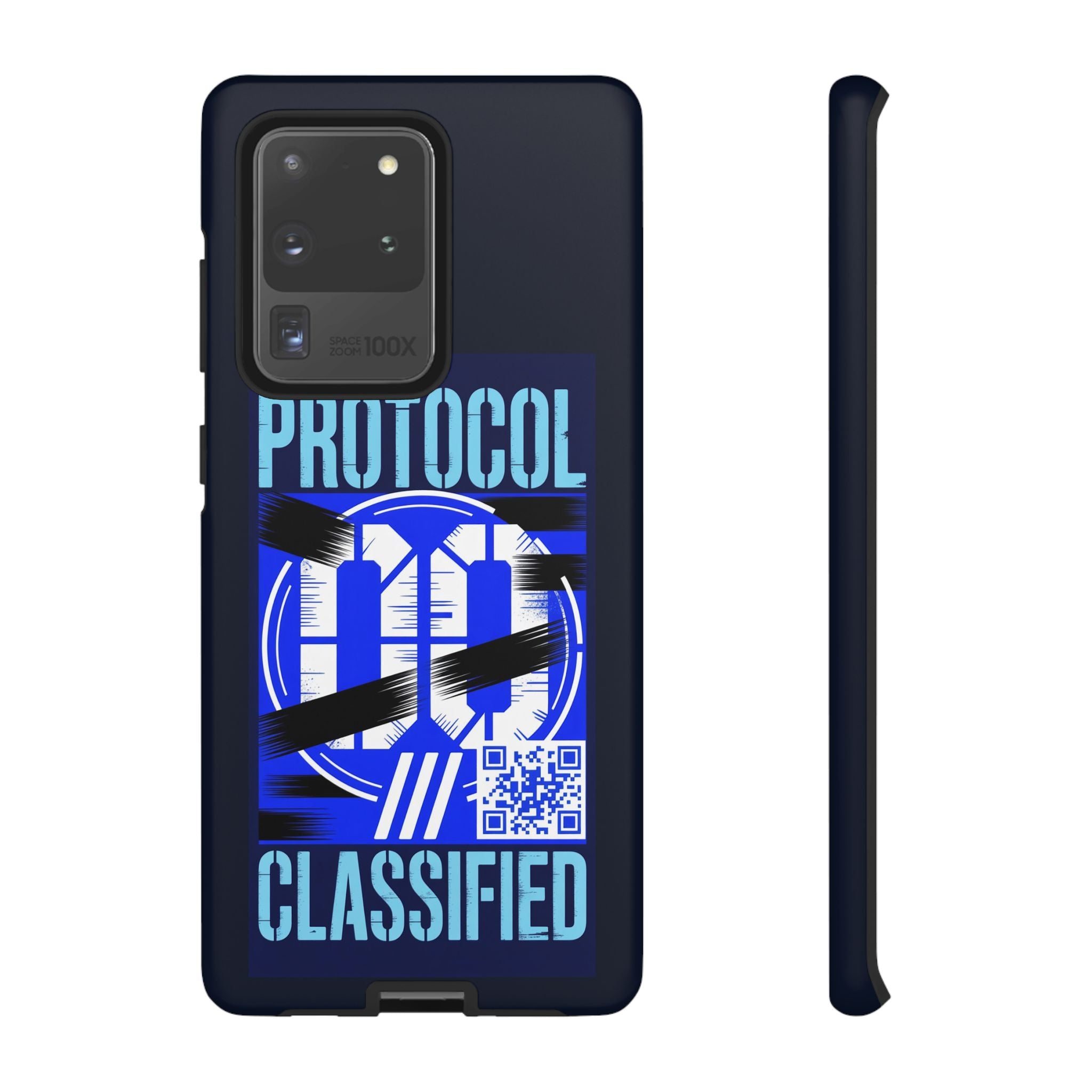 CipherCore Redacted Dual-Layer Phone Case | Digital-Era Identity Accessory