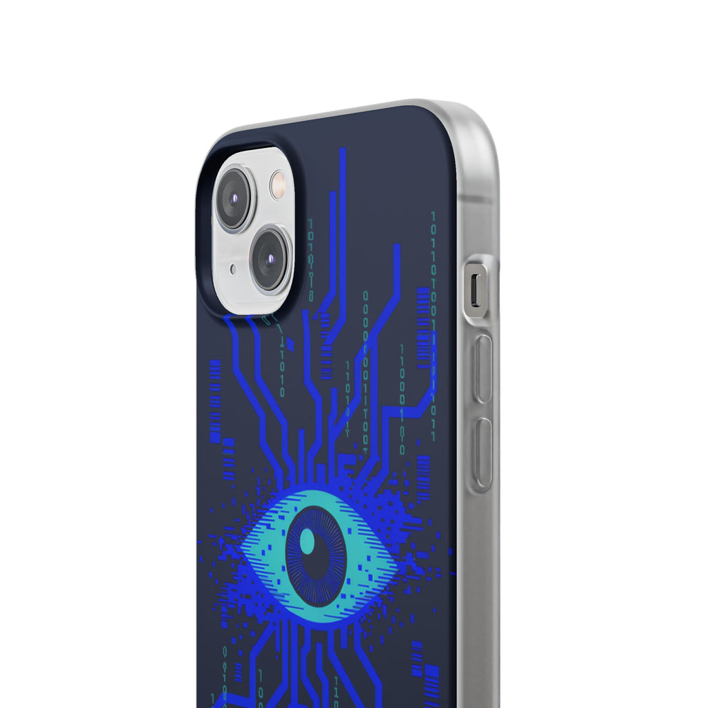 CipherCore Retinal Scan Flexi Phone Case | Digital-Era Identity Accessory