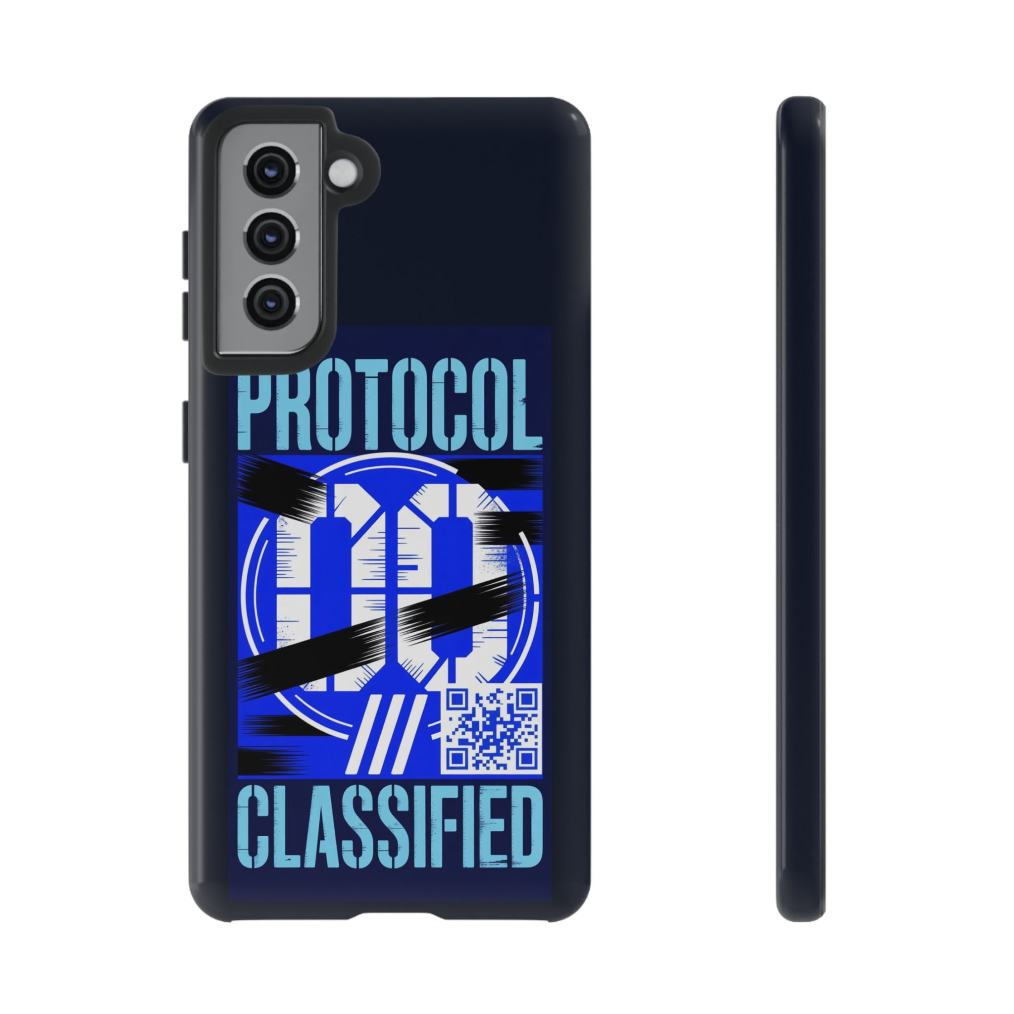 CipherCore Redacted Dual-Layer Phone Case | Digital-Era Identity Accessory