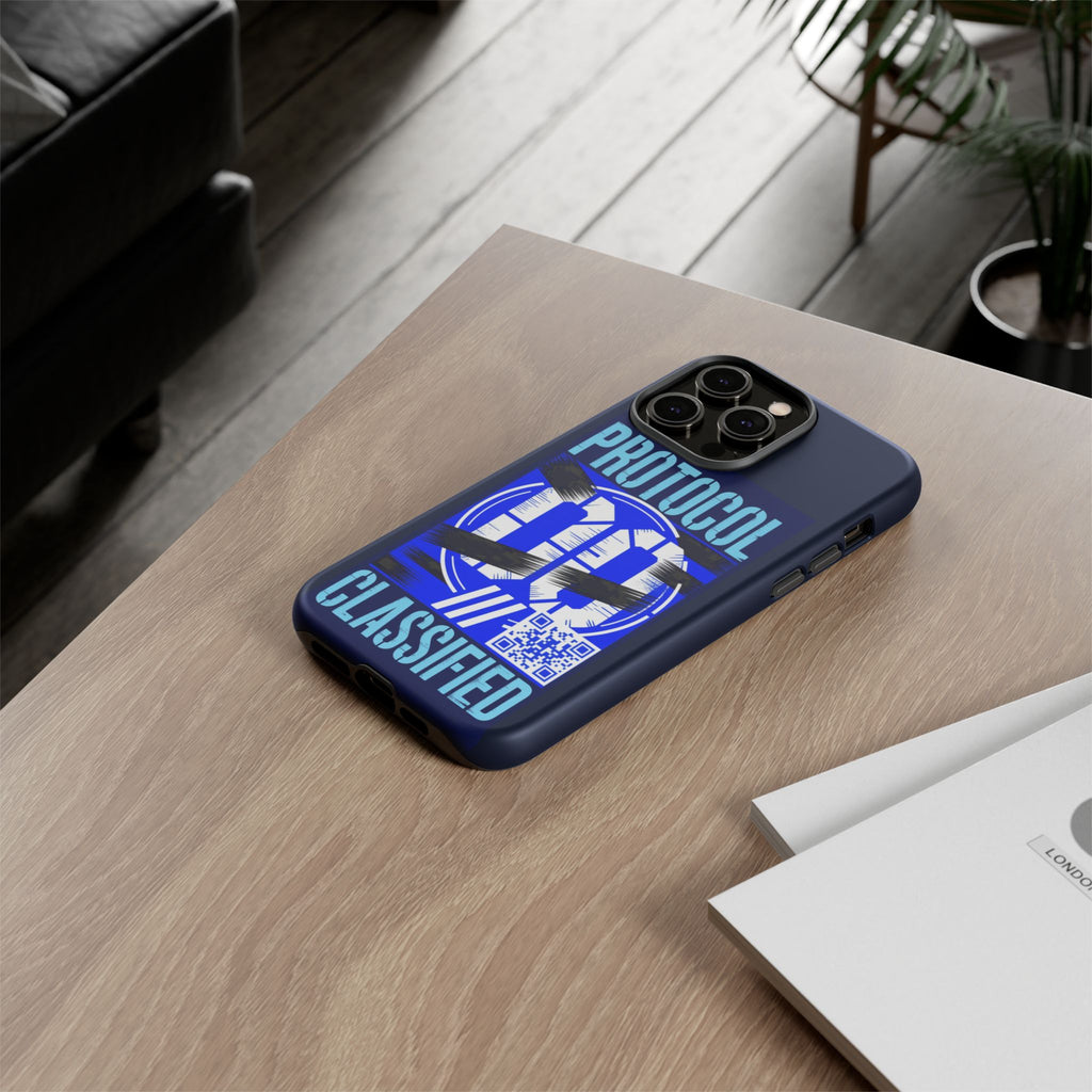 CipherCore Redacted Dual-Layer Phone Case | Digital-Era Identity Accessory