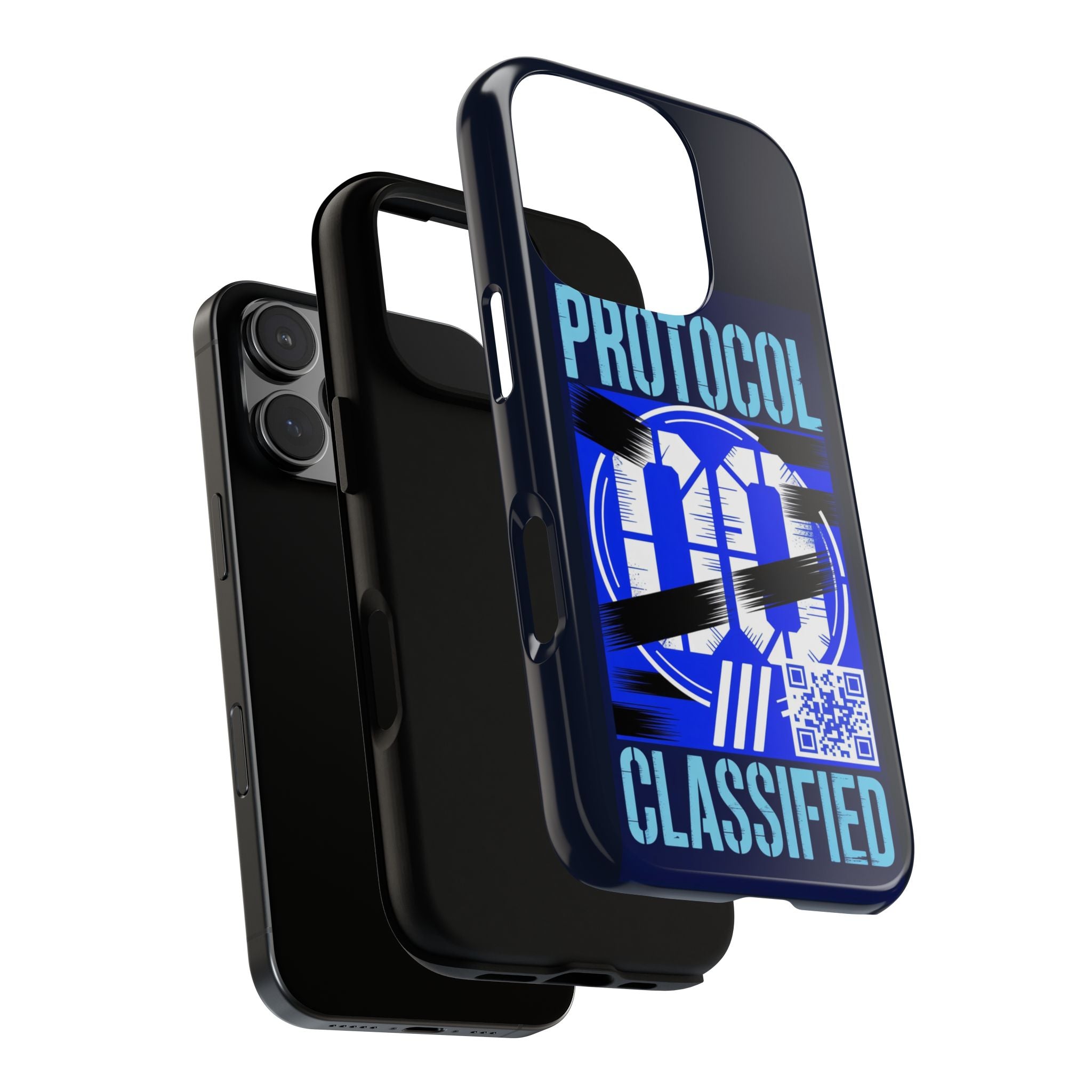 CipherCore Redacted Dual-Layer Phone Case | Digital-Era Identity Accessory