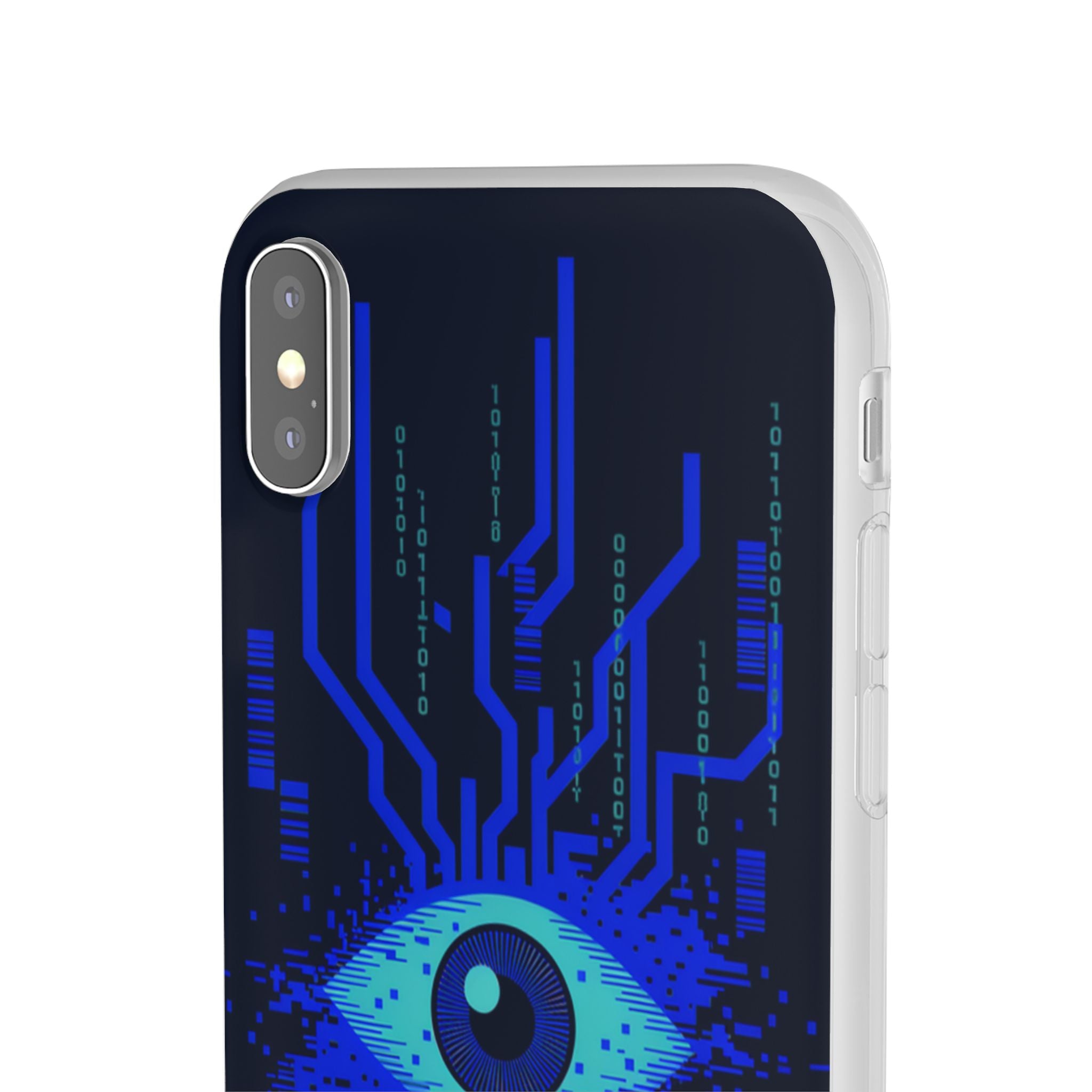 CipherCore Retinal Scan Flexi Phone Case | Digital-Era Identity Accessory