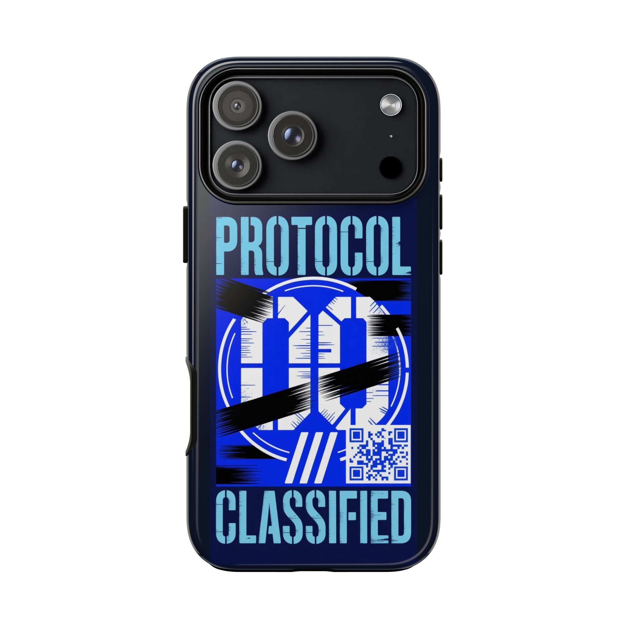 CipherCore Redacted Dual-Layer Phone Case | Digital-Era Identity Accessory