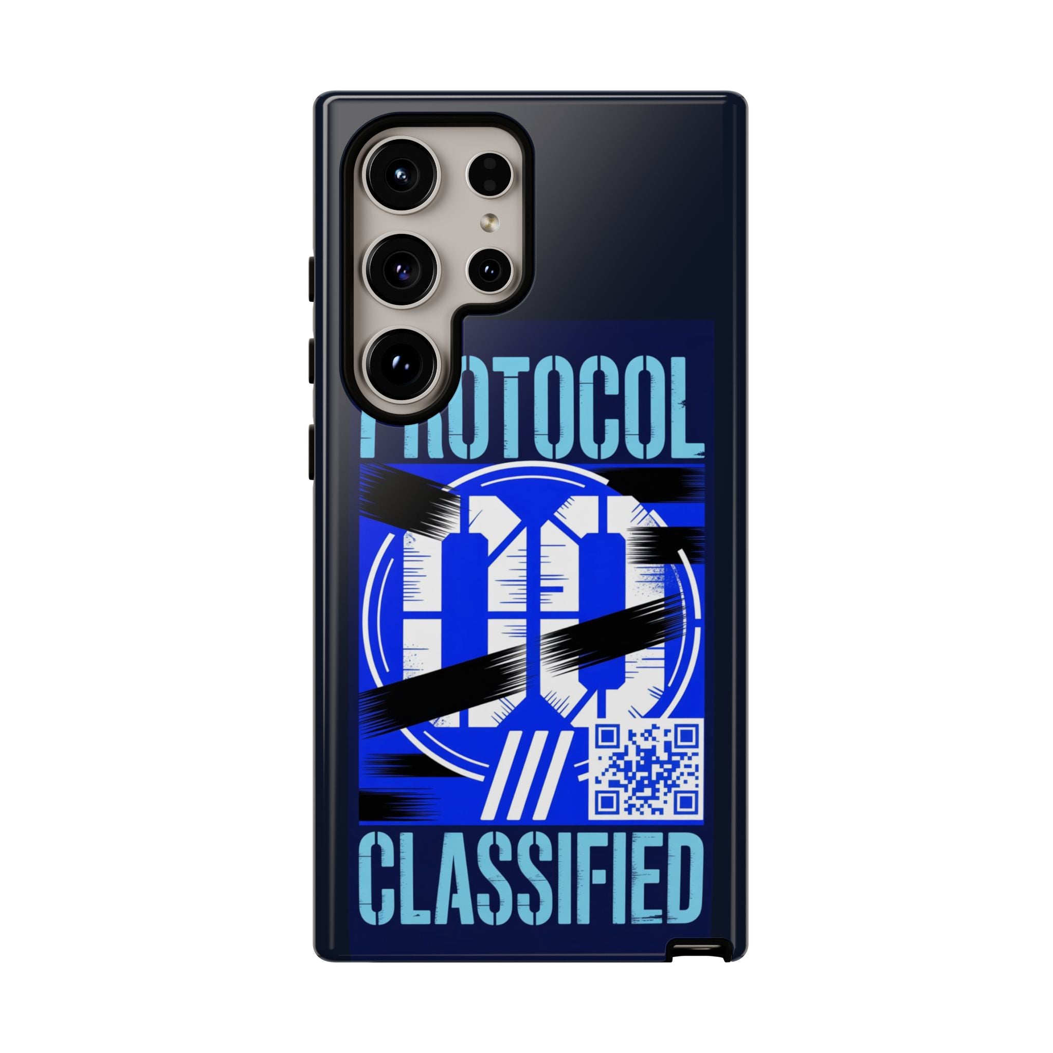CipherCore Redacted Dual-Layer Phone Case | Digital-Era Identity Accessory