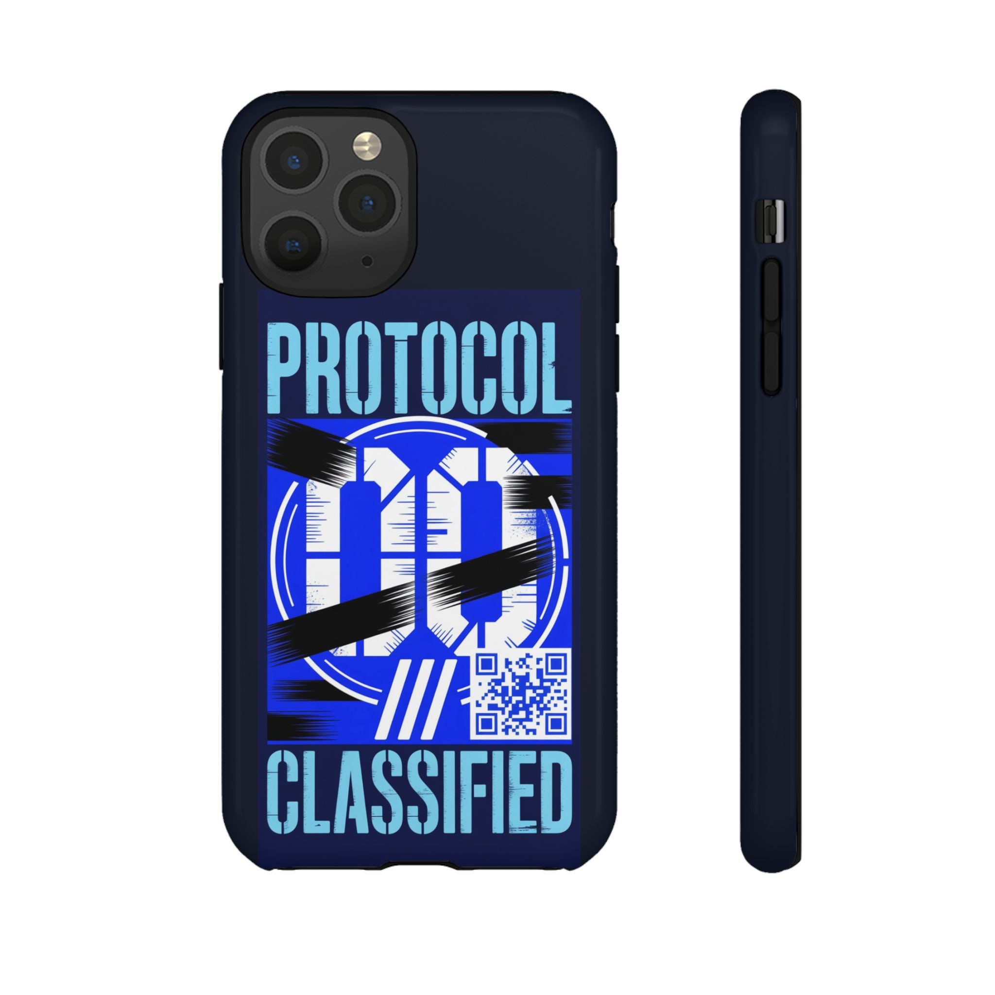 CipherCore Redacted Dual-Layer Phone Case | Digital-Era Identity Accessory