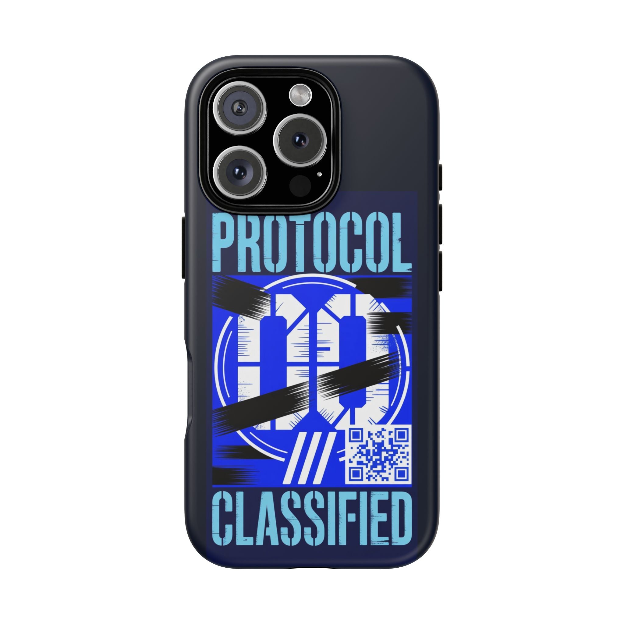 CipherCore Redacted Dual-Layer Phone Case | Digital-Era Identity Accessory