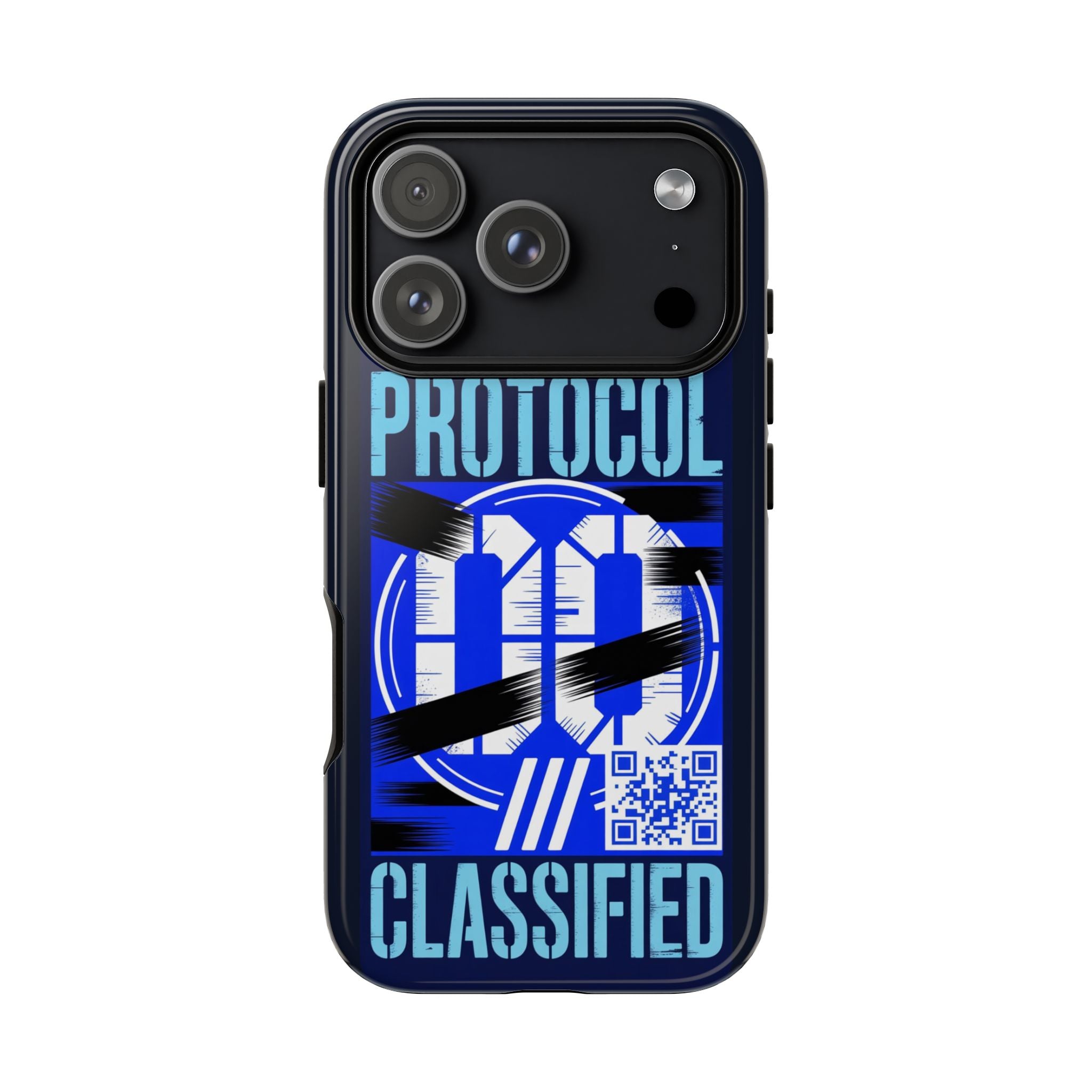 CipherCore Redacted Dual-Layer Phone Case | Digital-Era Identity Accessory