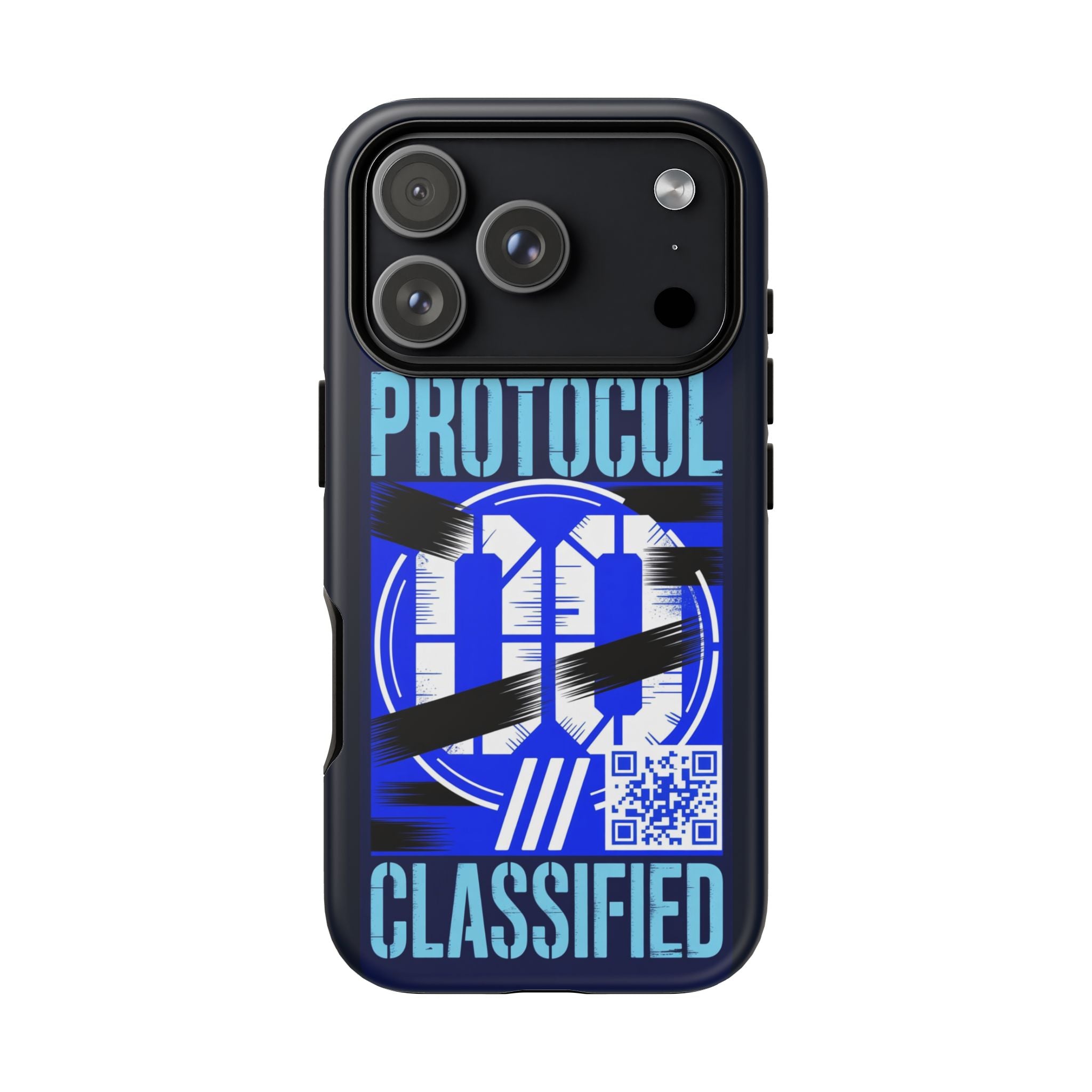 CipherCore Redacted Dual-Layer Phone Case | Digital-Era Identity Accessory