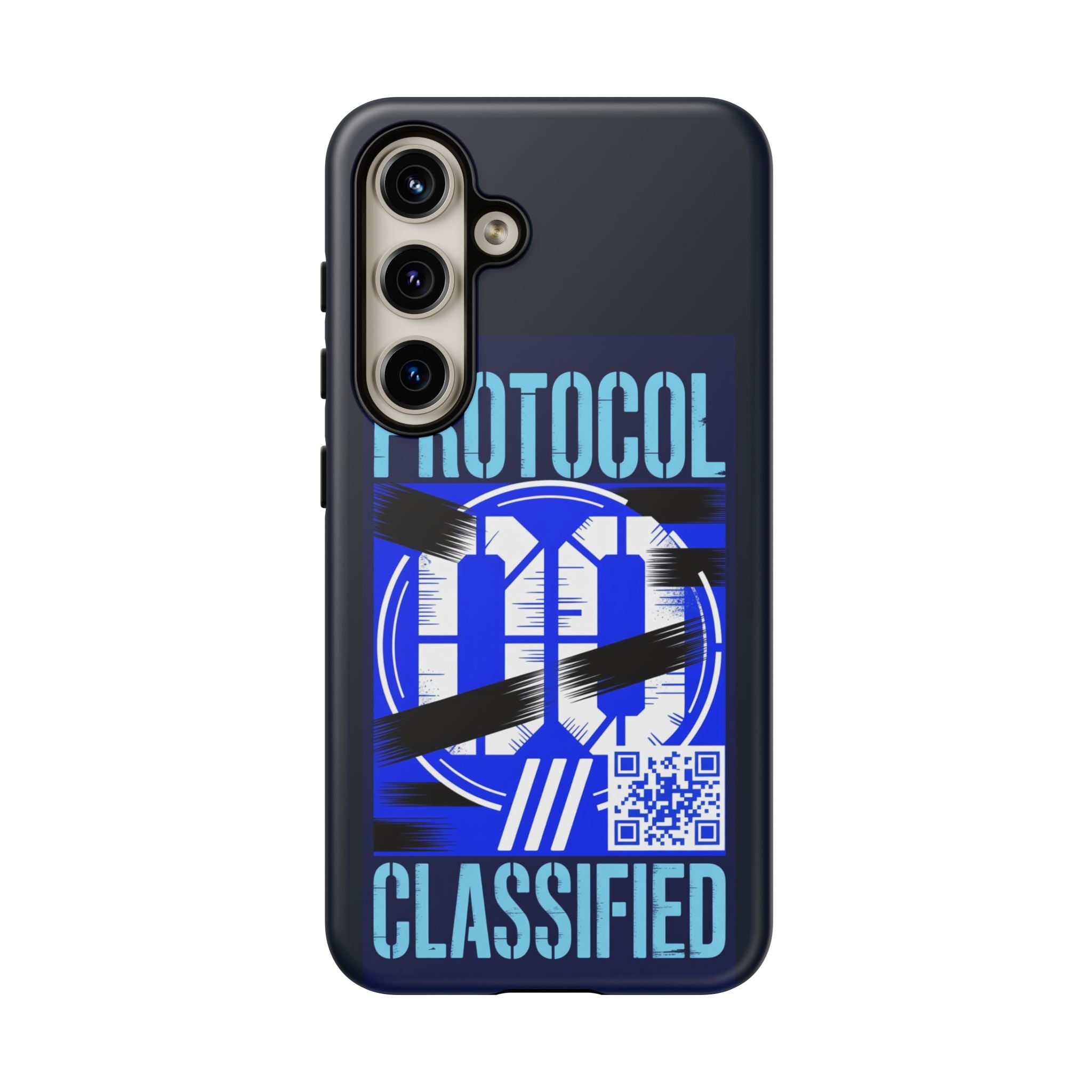 CipherCore Redacted Dual-Layer Phone Case | Digital-Era Identity Accessory