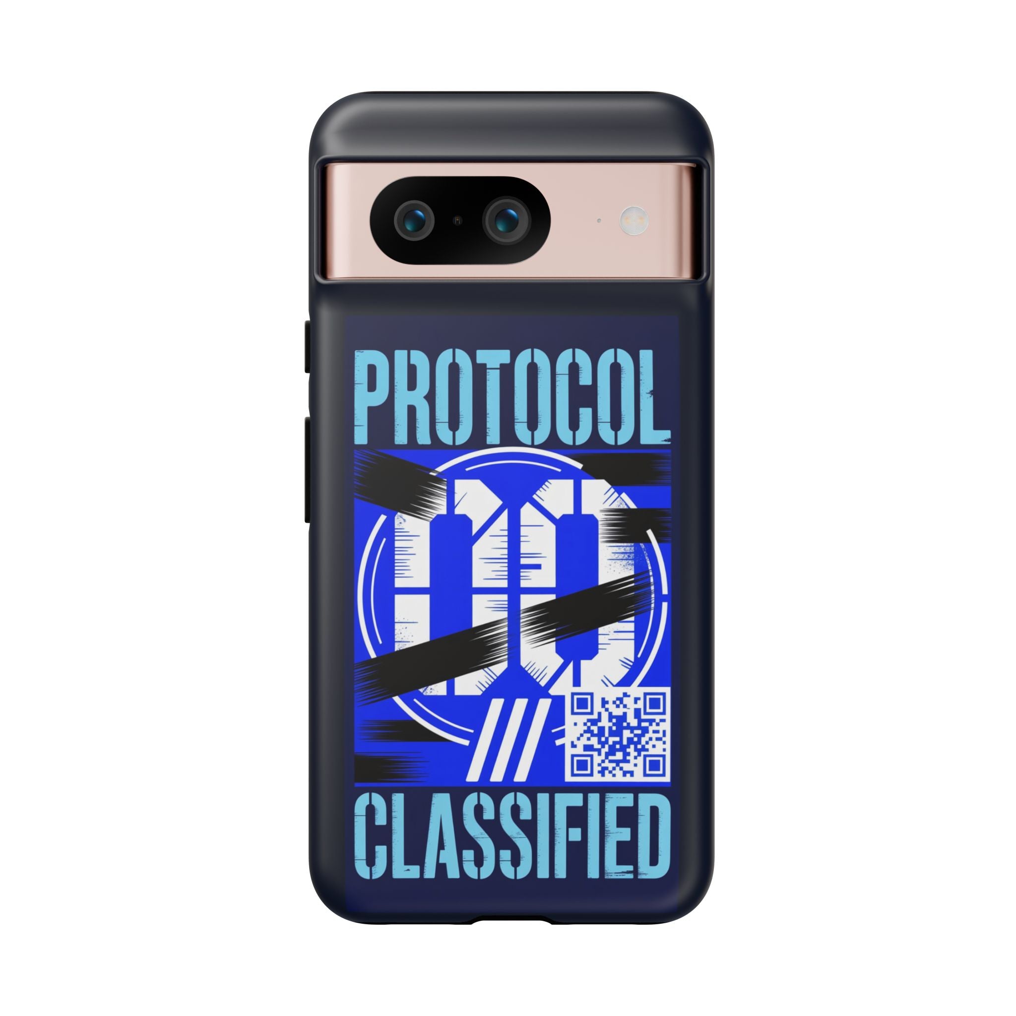 CipherCore Redacted Dual-Layer Phone Case | Digital-Era Identity Accessory