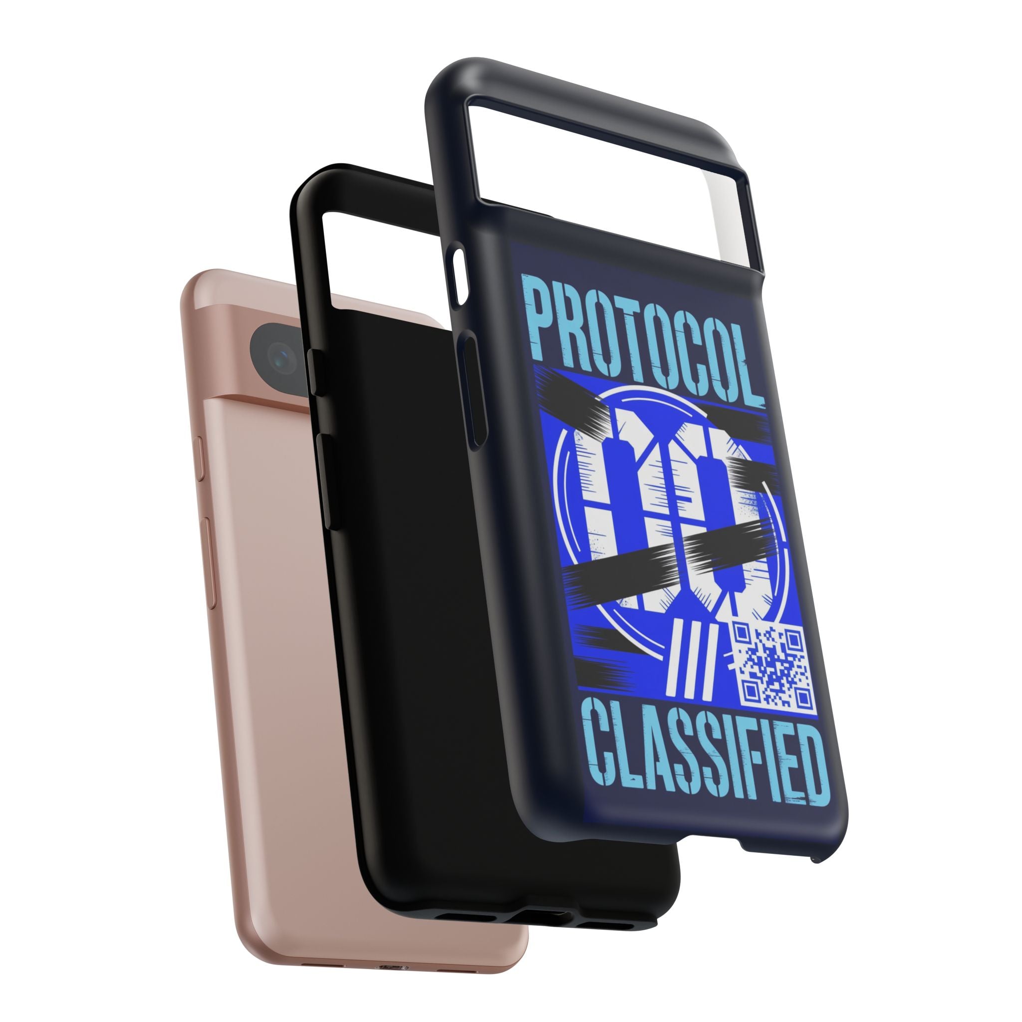 CipherCore Redacted Dual-Layer Phone Case | Digital-Era Identity Accessory