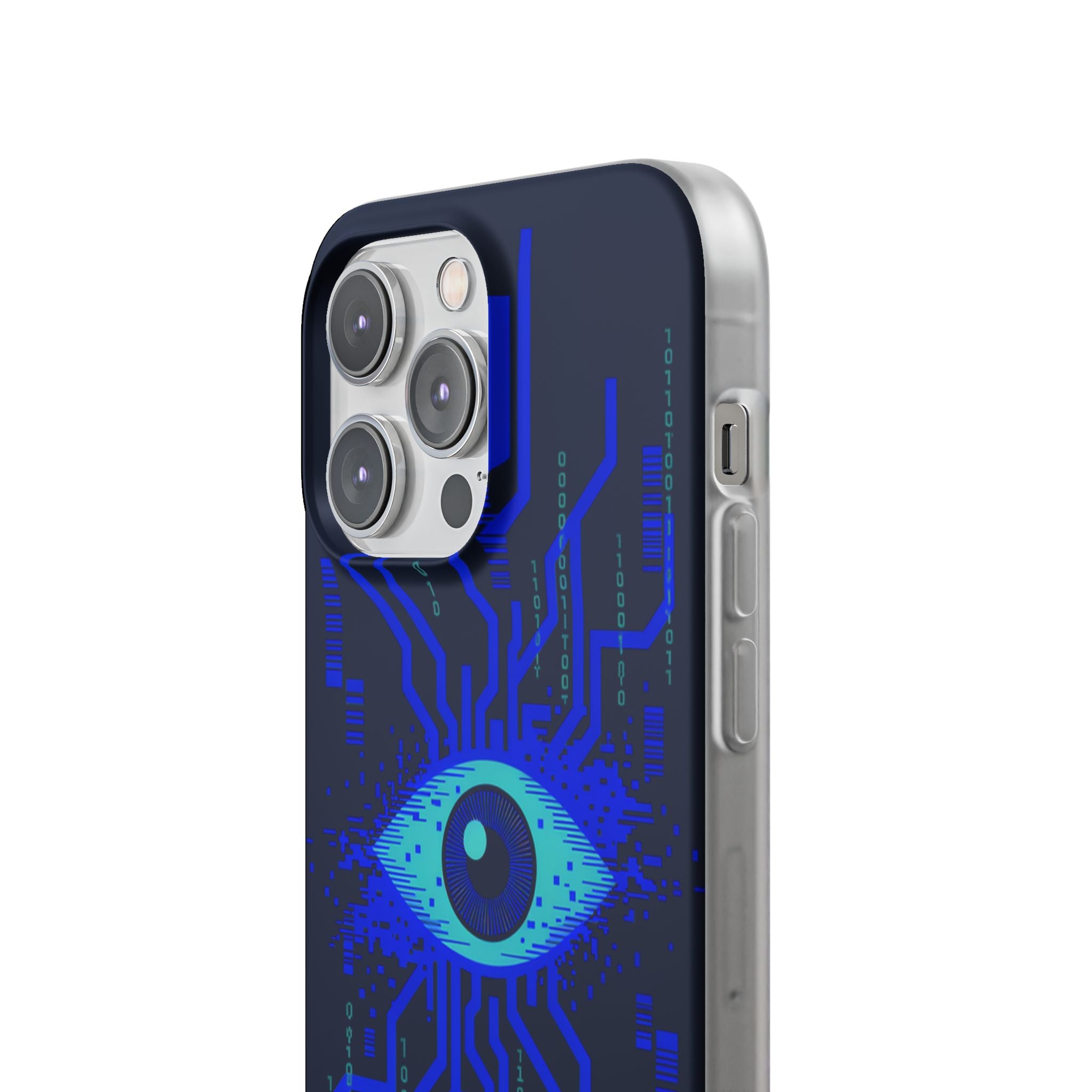 CipherCore Retinal Scan Flexi Phone Case | Digital-Era Identity Accessory