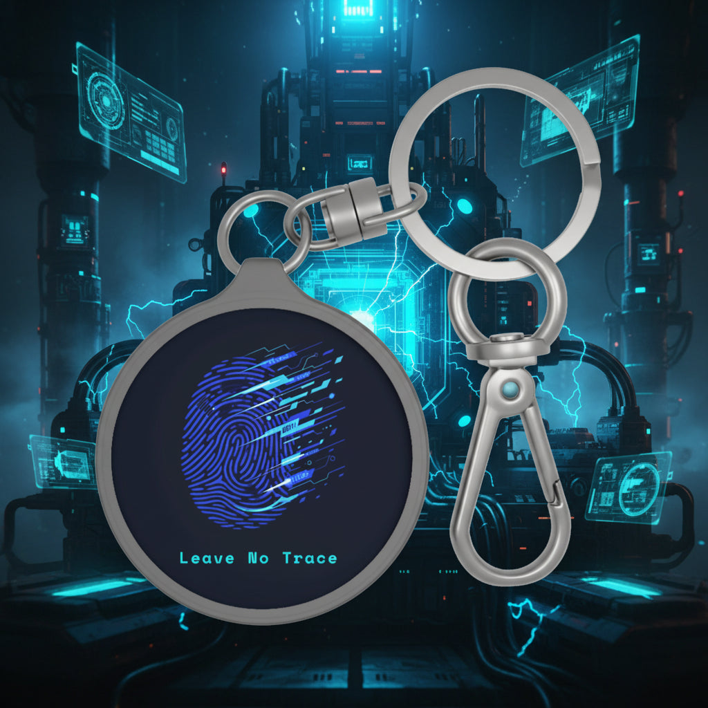 CipherCore Leave No Trace Acrylic Keyring | Cybersecurity Accessory