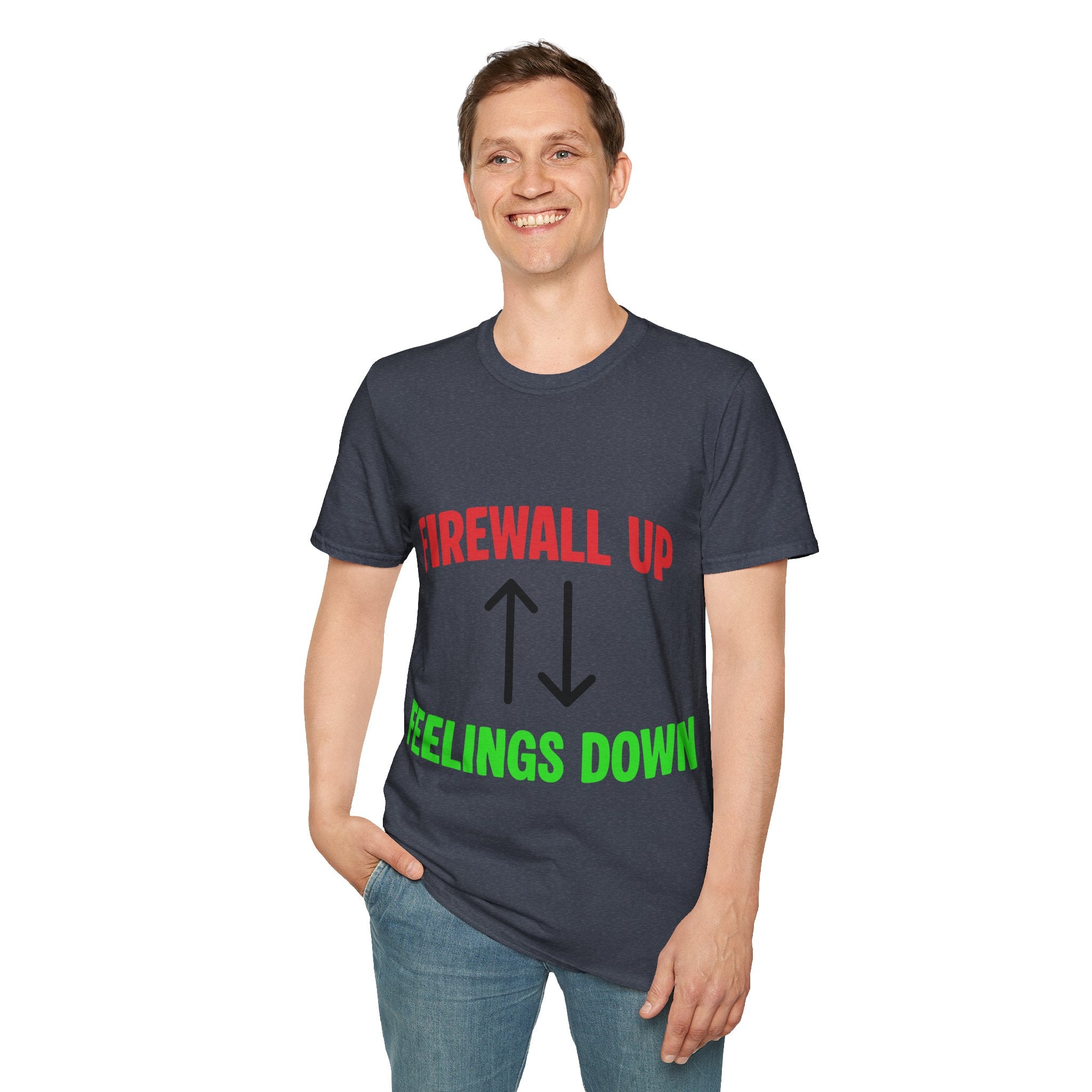 CipherCore Firewall Up Feelings Down Graphic Tee | Digital-Era Identity Wear
