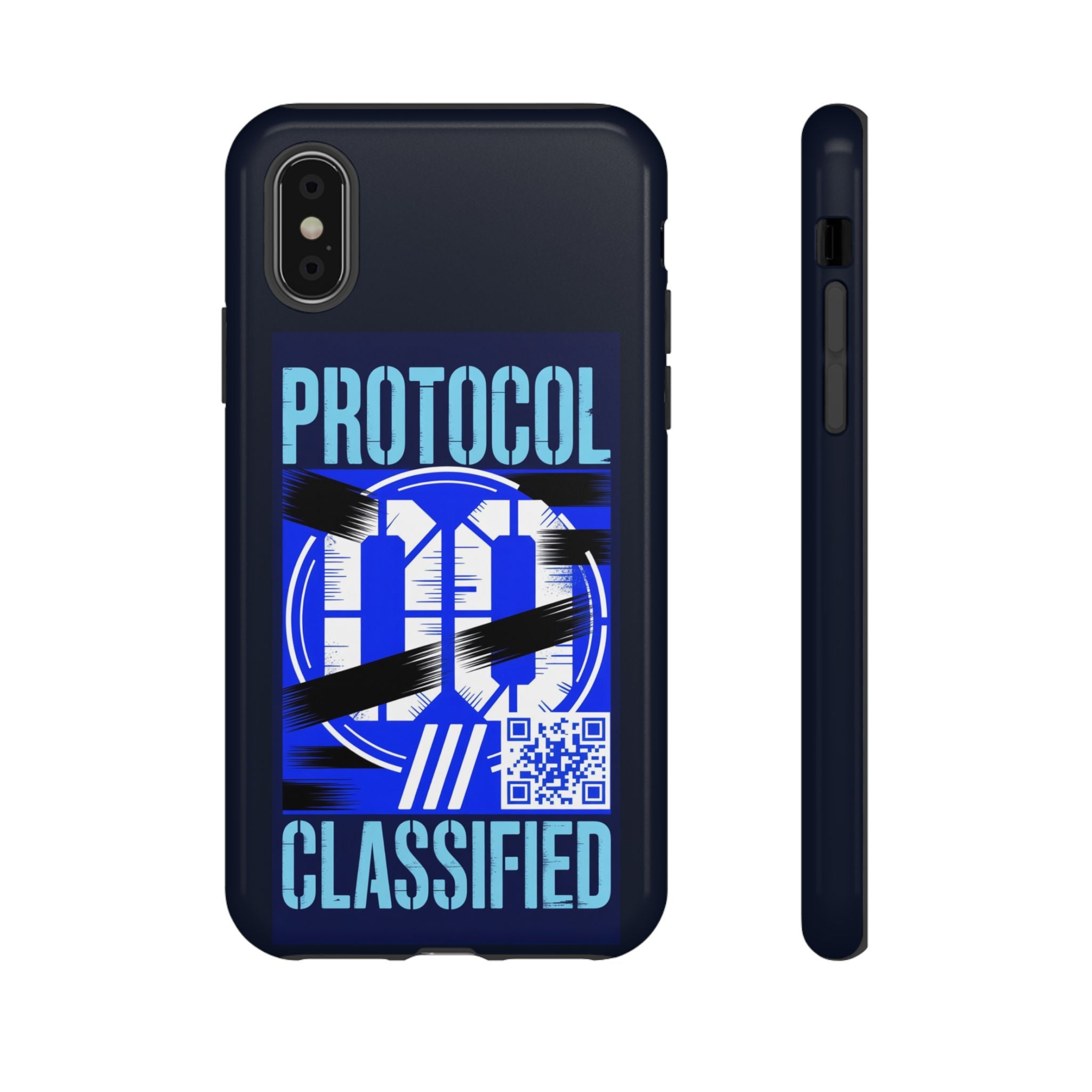 CipherCore Redacted Dual-Layer Phone Case | Digital-Era Identity Accessory