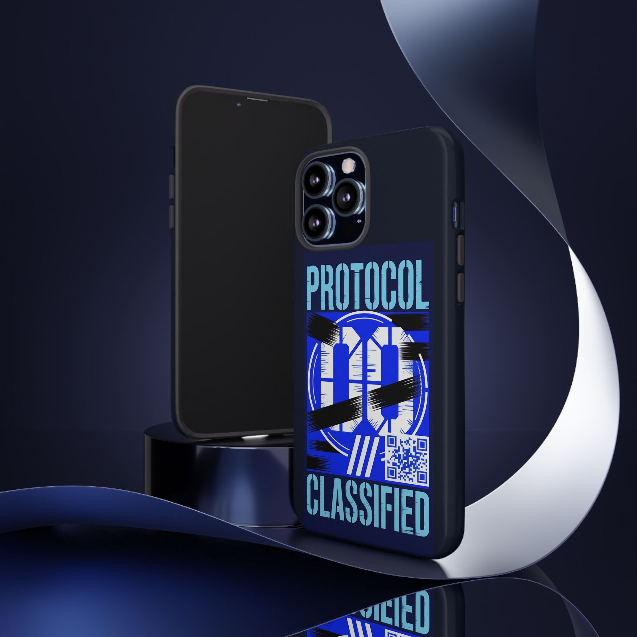 CipherCore Redacted Dual-Layer Phone Case | Digital-Era Identity Accessory