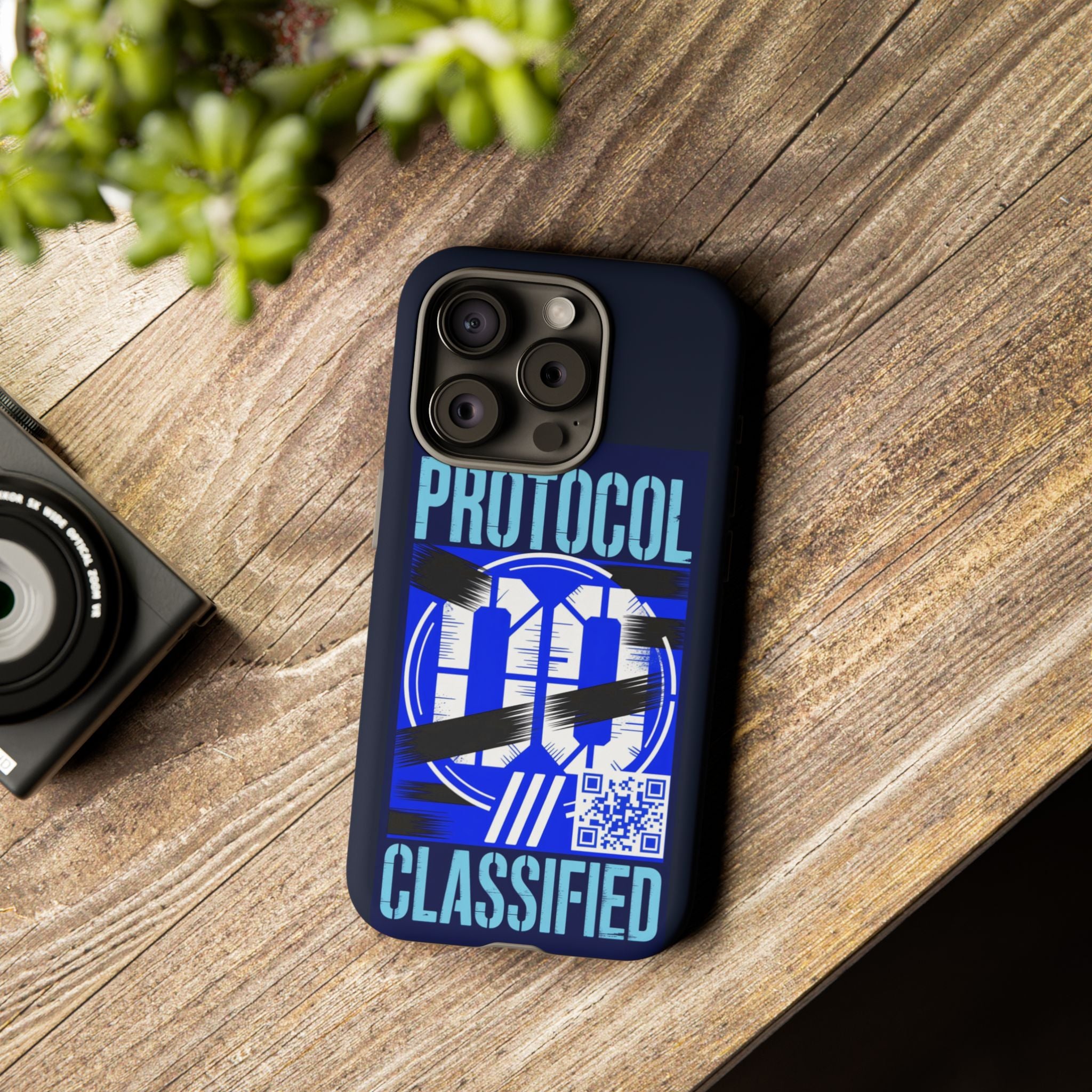 CipherCore Redacted Dual-Layer Phone Case | Digital-Era Identity Accessory