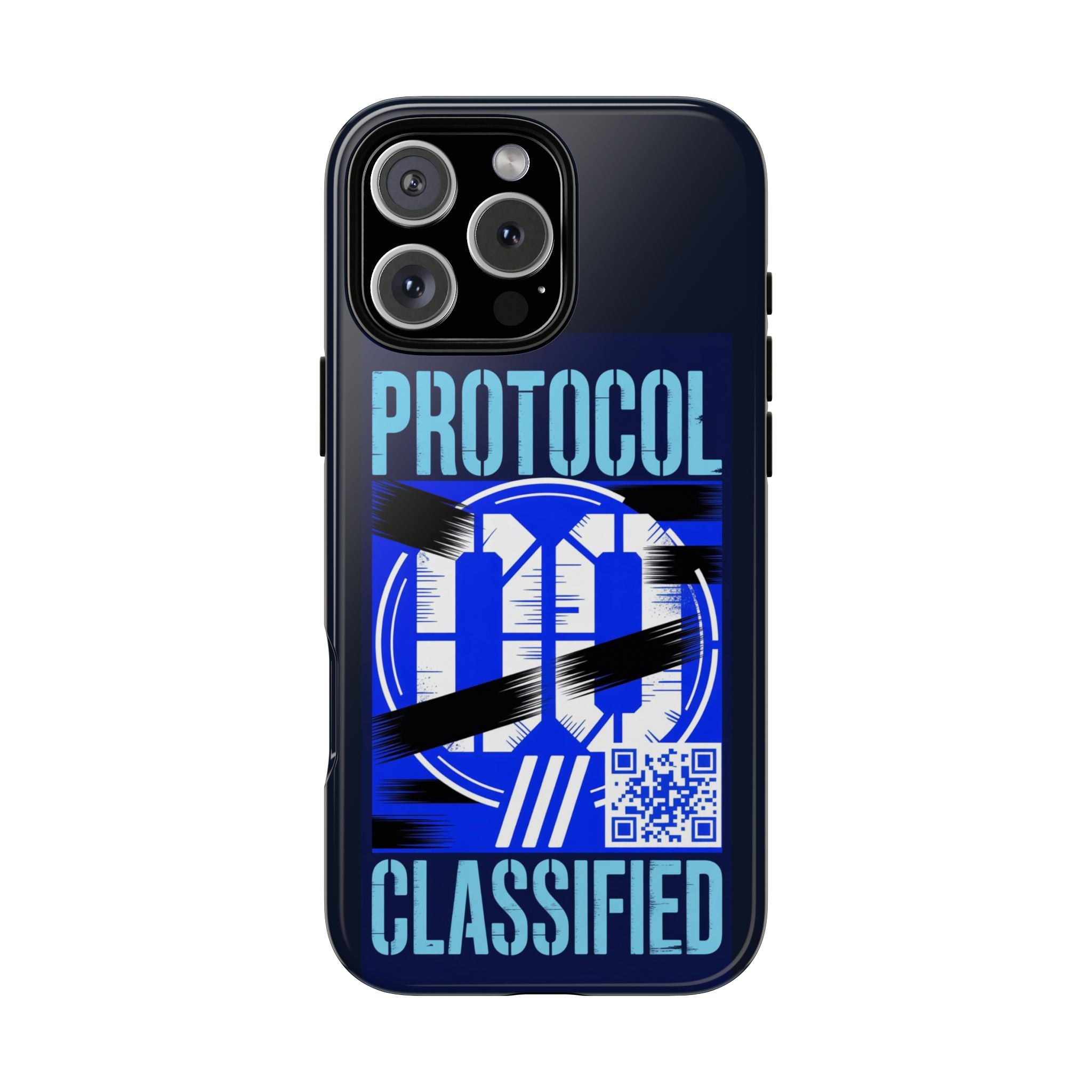 CipherCore Redacted Dual-Layer Phone Case | Digital-Era Identity Accessory