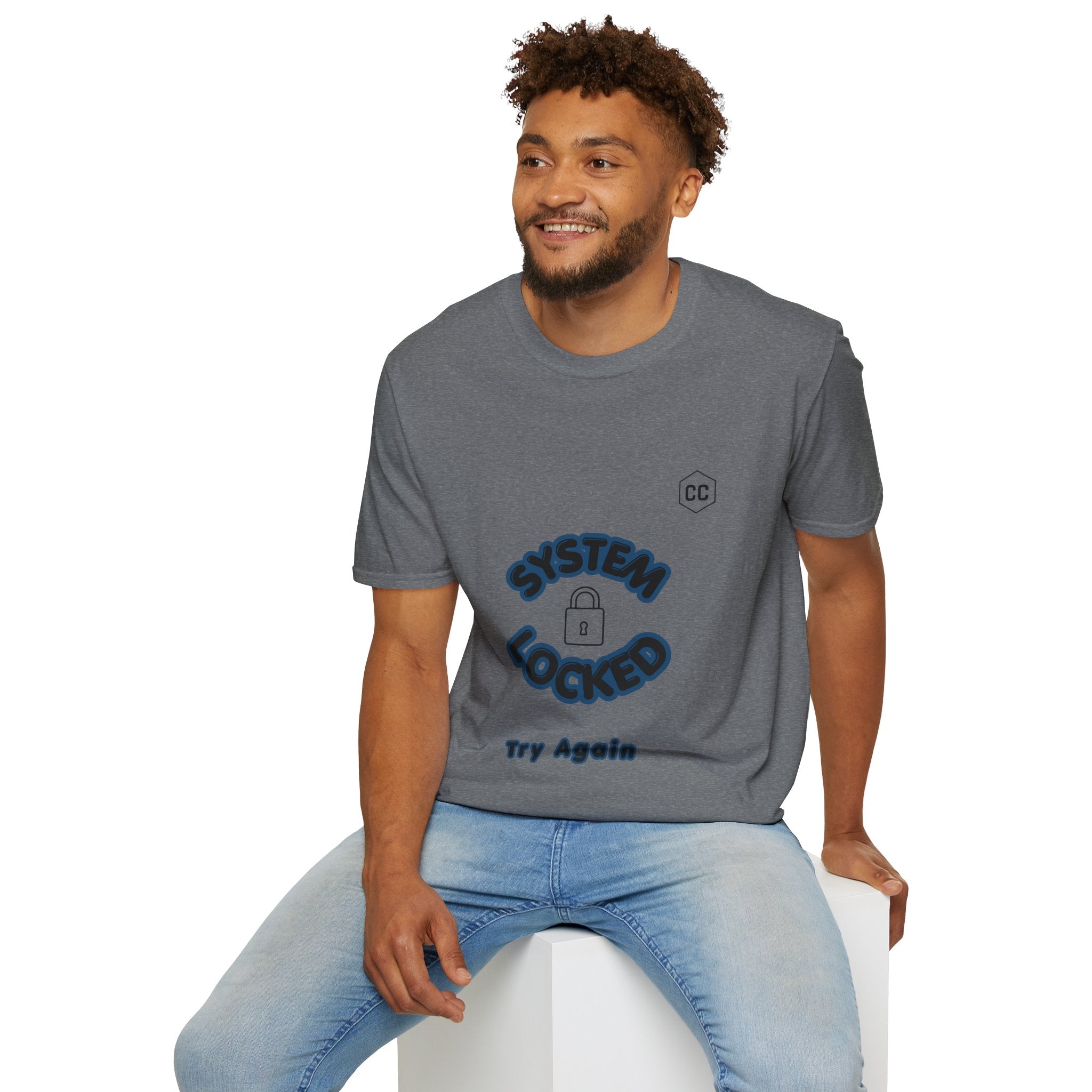 CipherCore System Locked Try Again Graphic Tee | Digital-Era Identity Wear