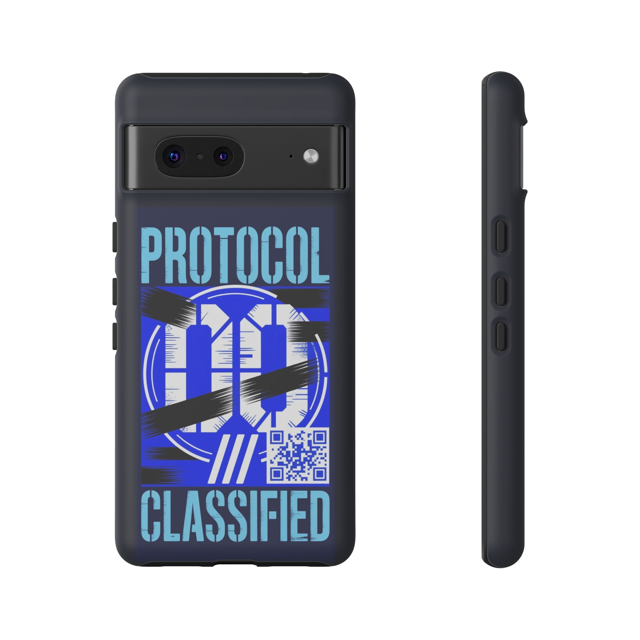 CipherCore Redacted Dual-Layer Phone Case | Digital-Era Identity Accessory