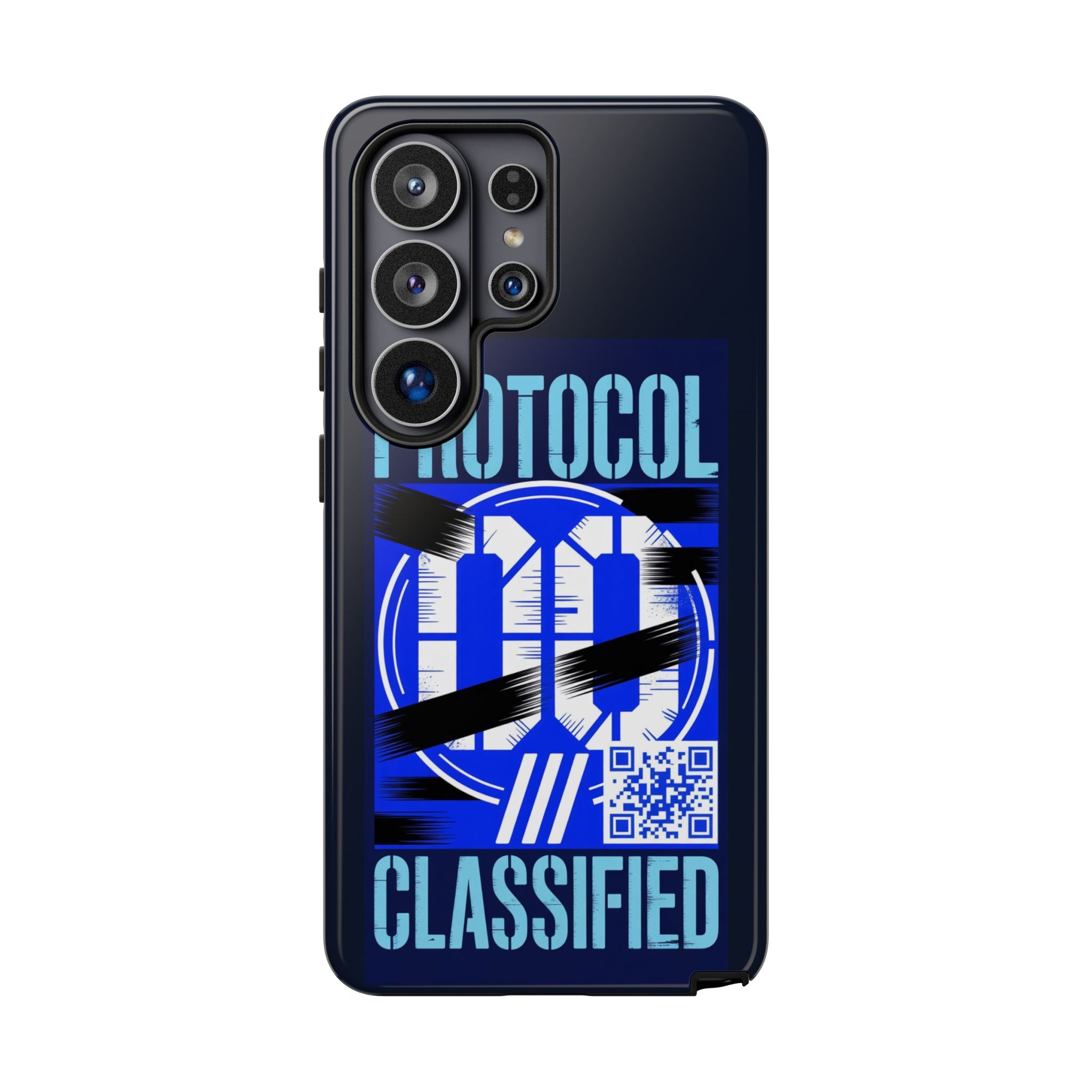 CipherCore Redacted Dual-Layer Phone Case | Digital-Era Identity Accessory