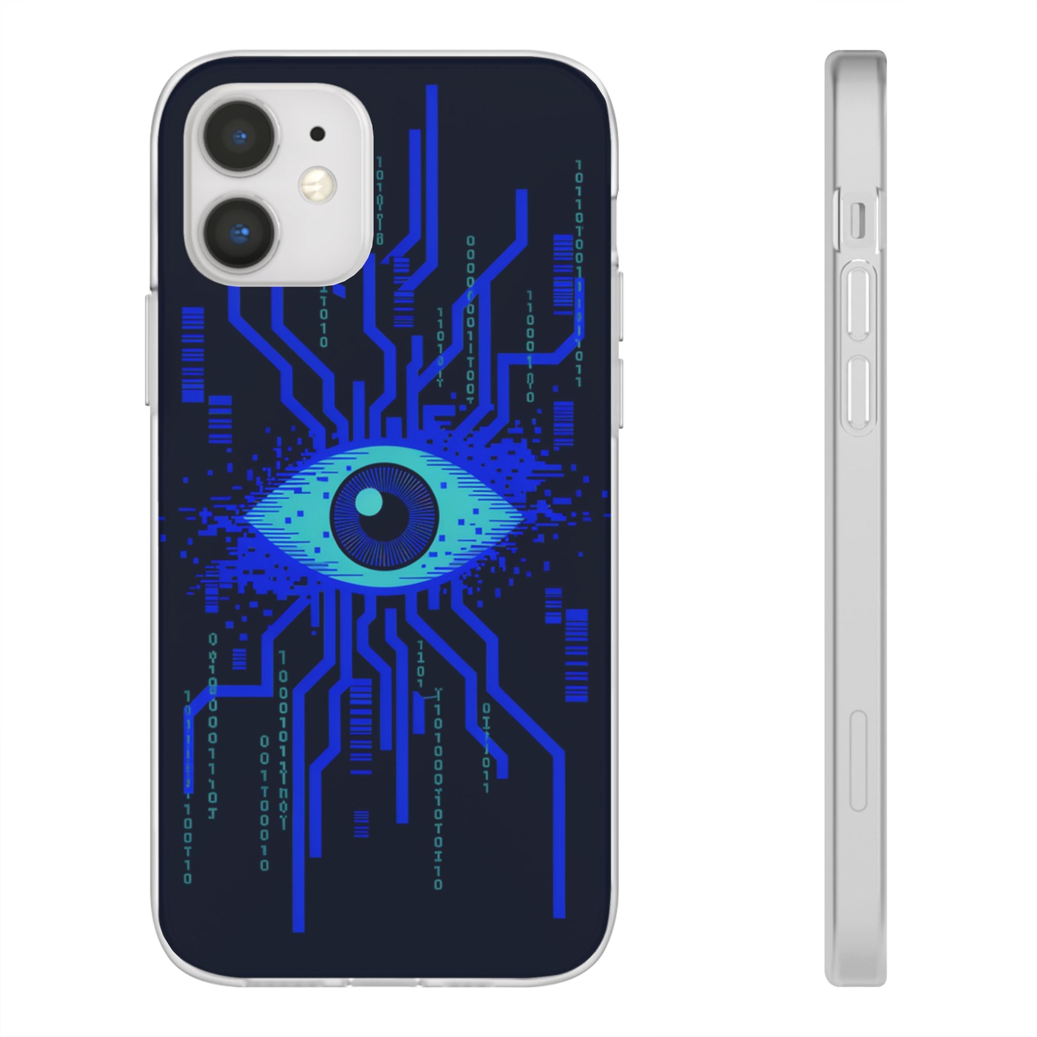 CipherCore Retinal Scan Flexi Phone Case | Digital-Era Identity Accessory