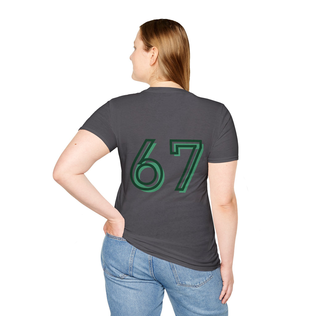 CipherCore 67 Retro Athletic Graphic Tee | Digital-Era Identity Wear