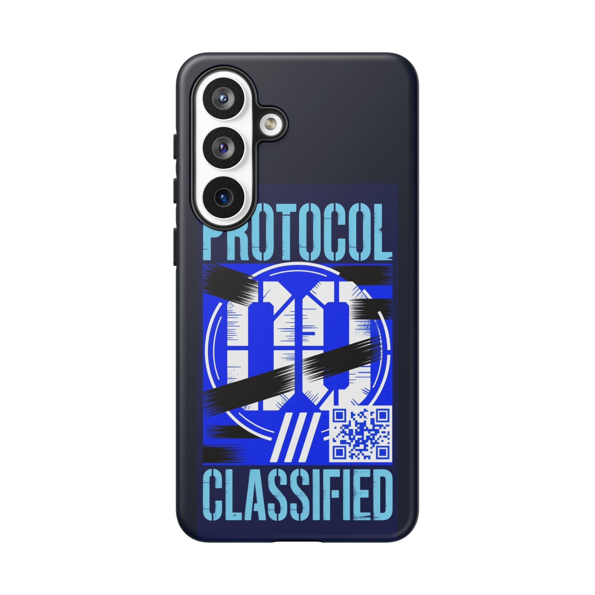 CipherCore Redacted Dual-Layer Phone Case | Digital-Era Identity Accessory