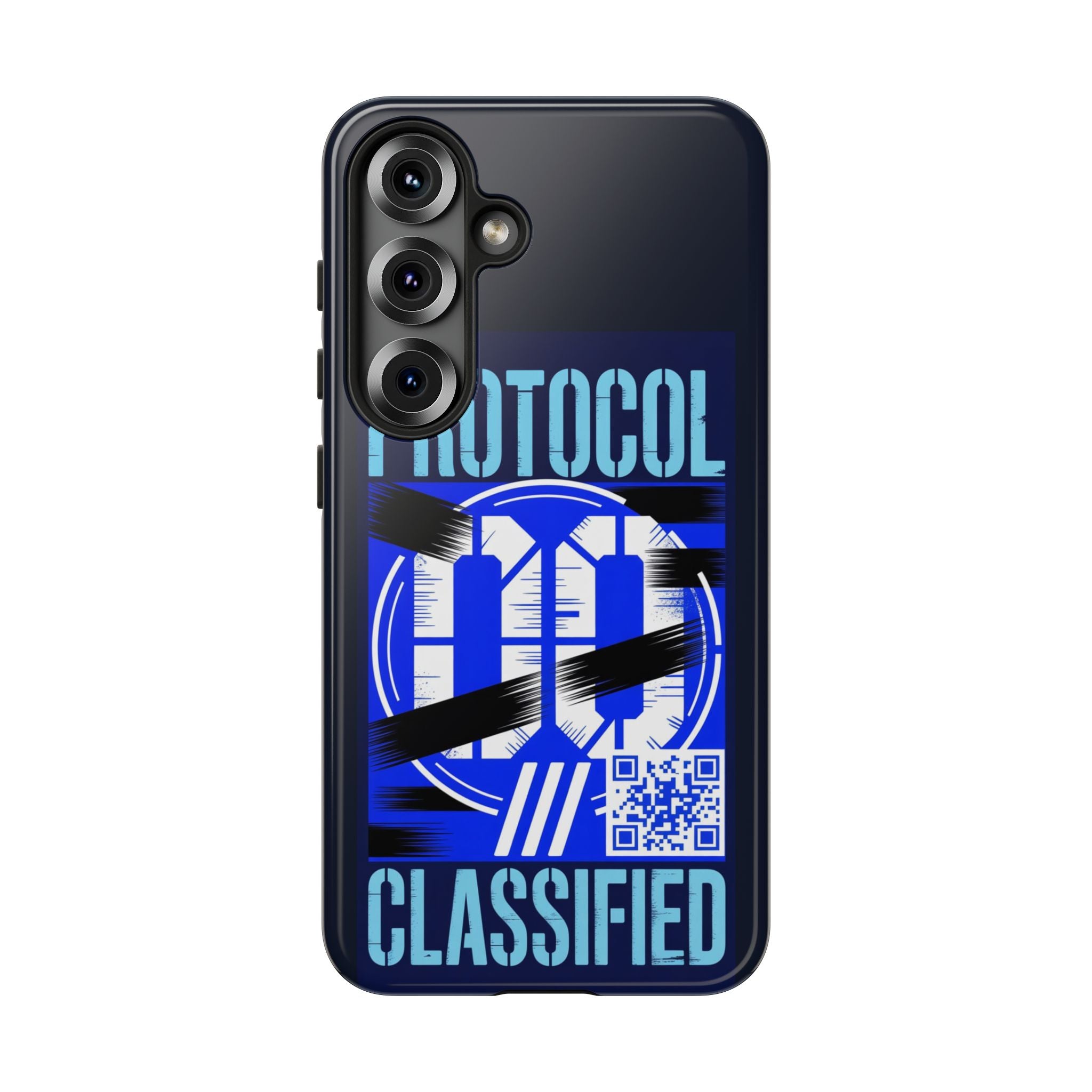CipherCore Redacted Dual-Layer Phone Case | Digital-Era Identity Accessory