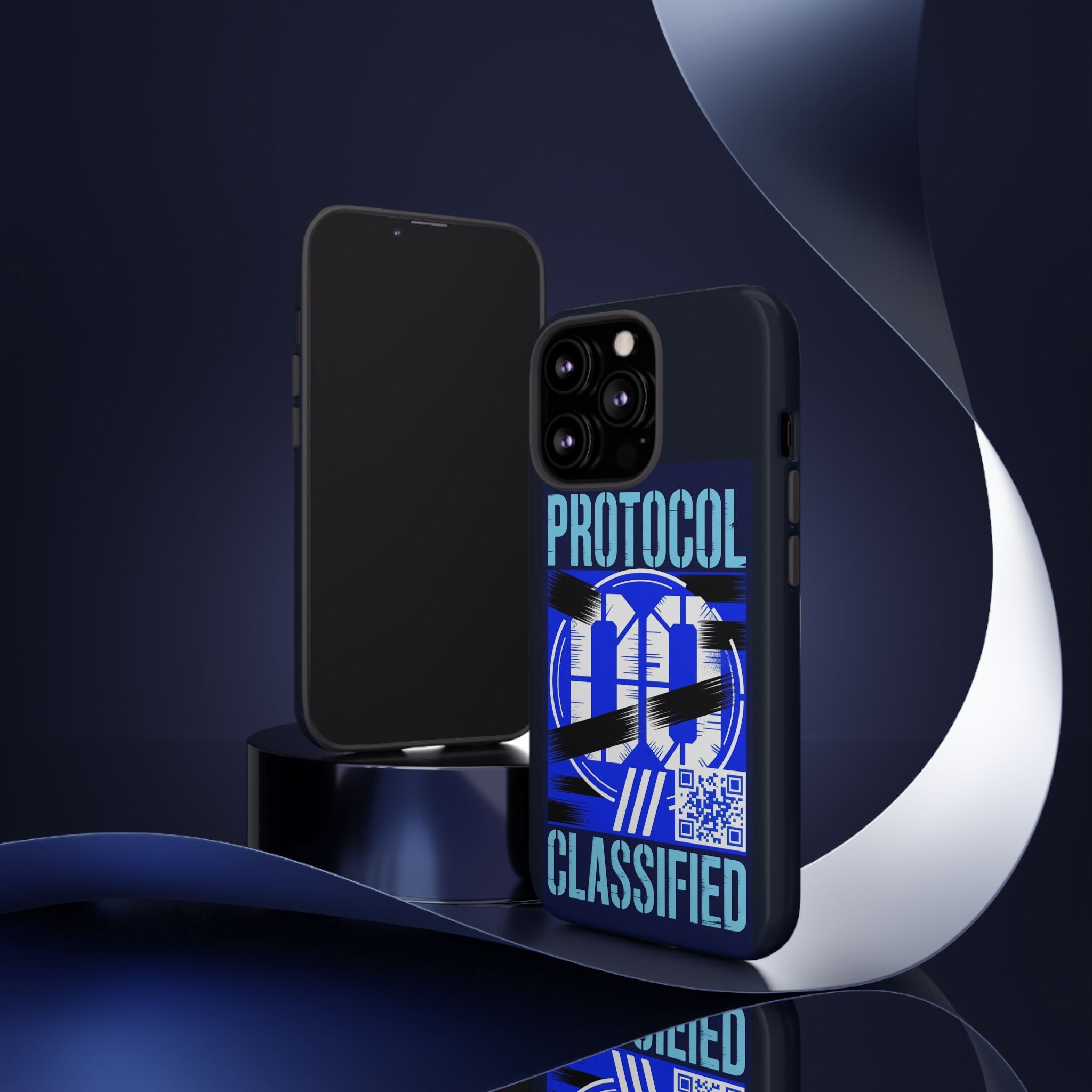 CipherCore Redacted Dual-Layer Phone Case | Digital-Era Identity Accessory