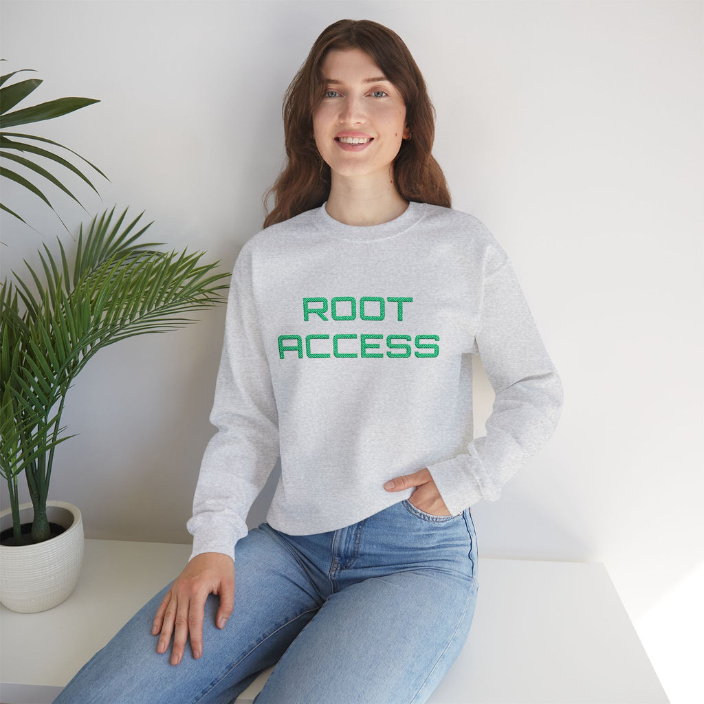 CipherCore Root Access Embroidered Sweatshirt | Digital-Era Identity Wear