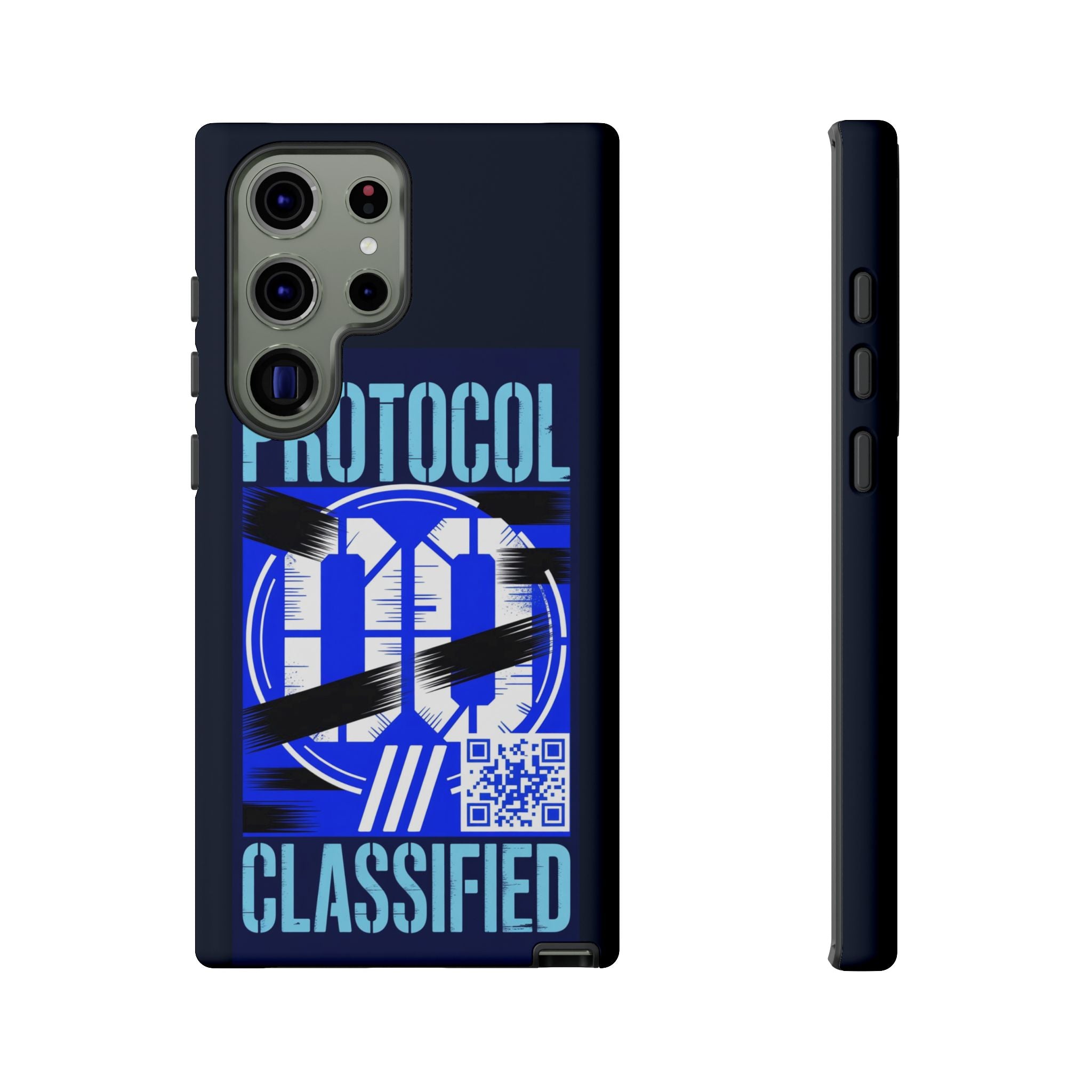 CipherCore Redacted Dual-Layer Phone Case | Digital-Era Identity Accessory