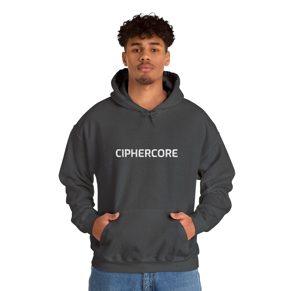 CipherCore Embroidered Wordmark Hoodie | Digital-Era Identity Wear