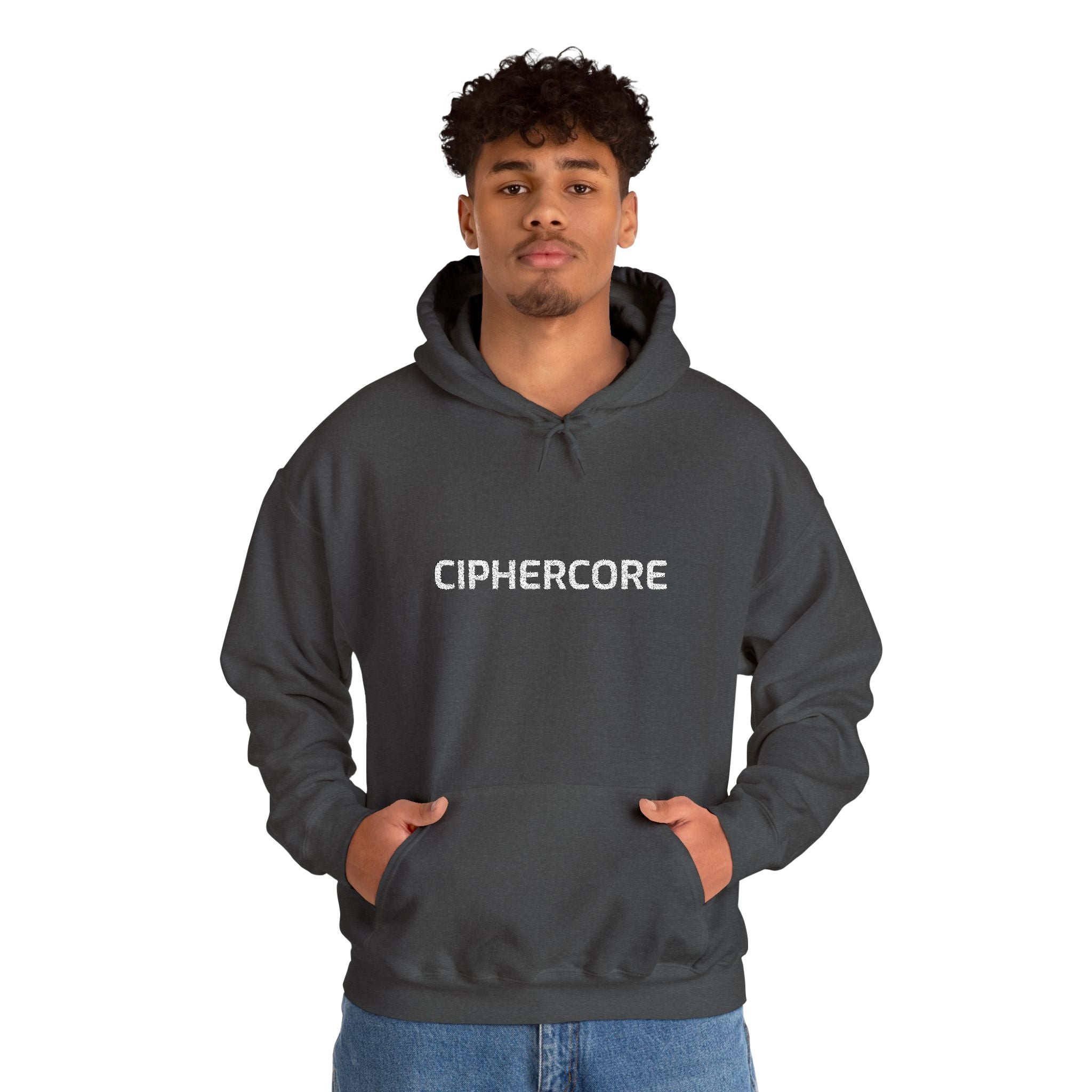 CipherCore Embroidered Wordmark Hoodie | Digital-Era Identity Wear