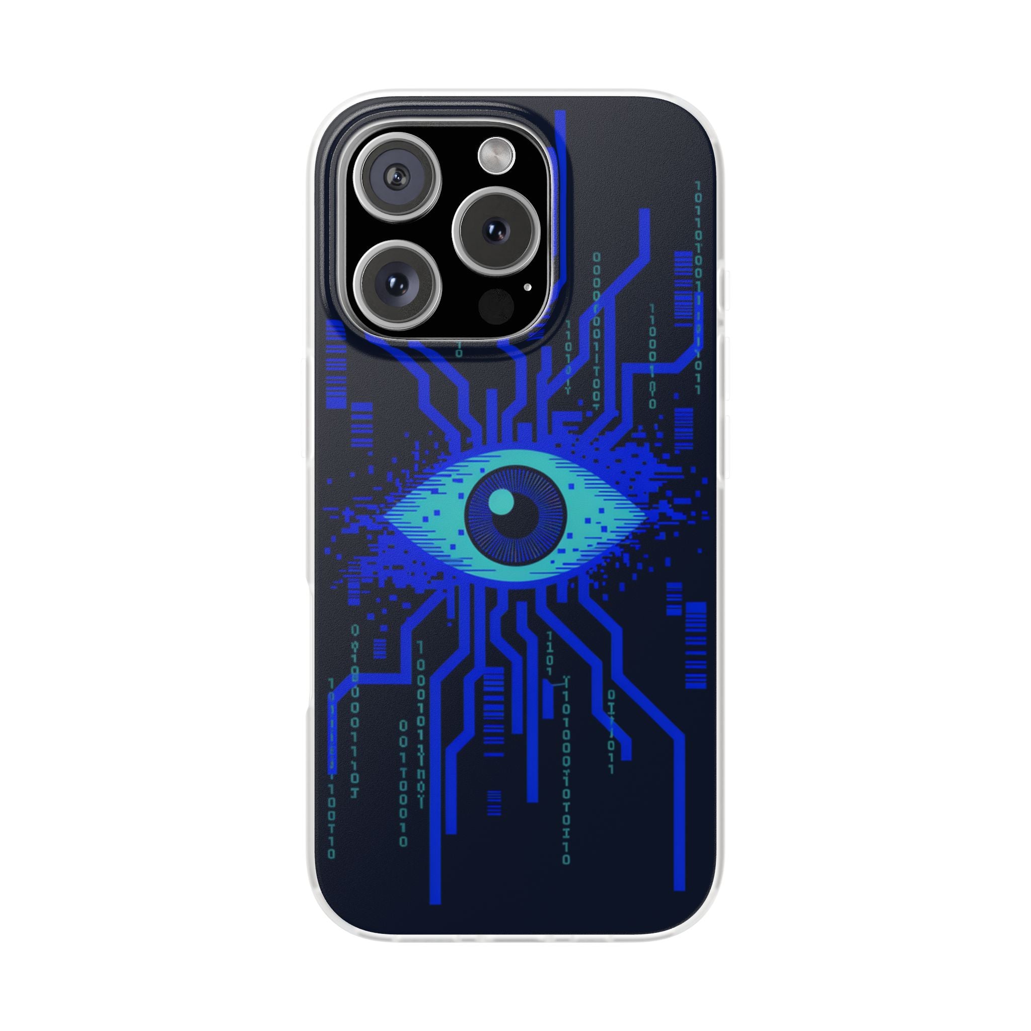 CipherCore Retinal Scan Flexi Phone Case | Digital-Era Identity Accessory