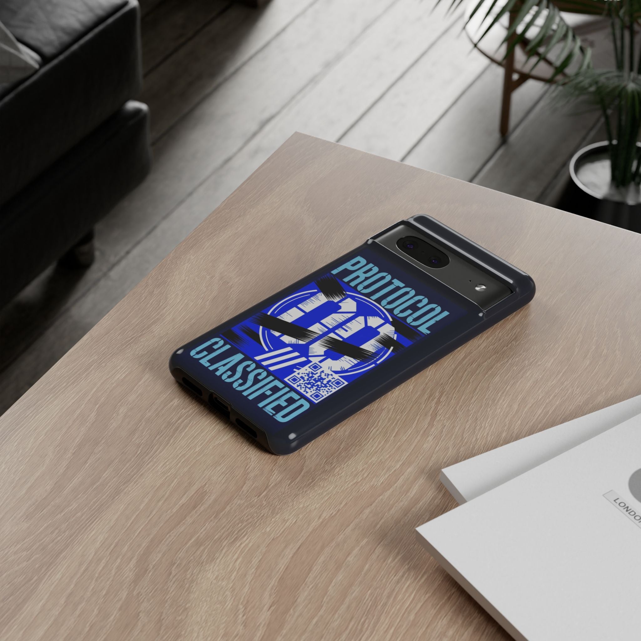 CipherCore Redacted Dual-Layer Phone Case | Digital-Era Identity Accessory