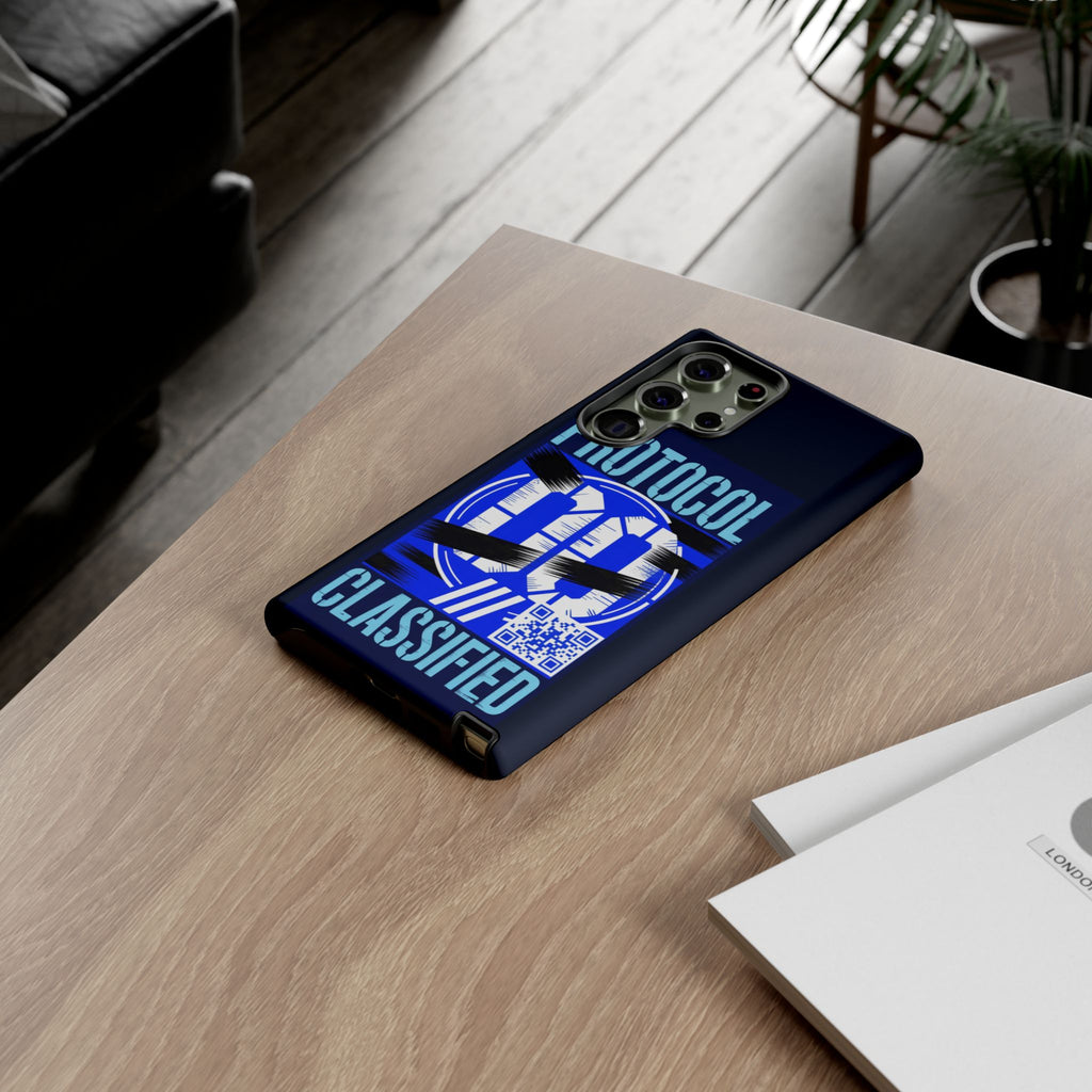 CipherCore Redacted Dual-Layer Phone Case | Digital-Era Identity Accessory