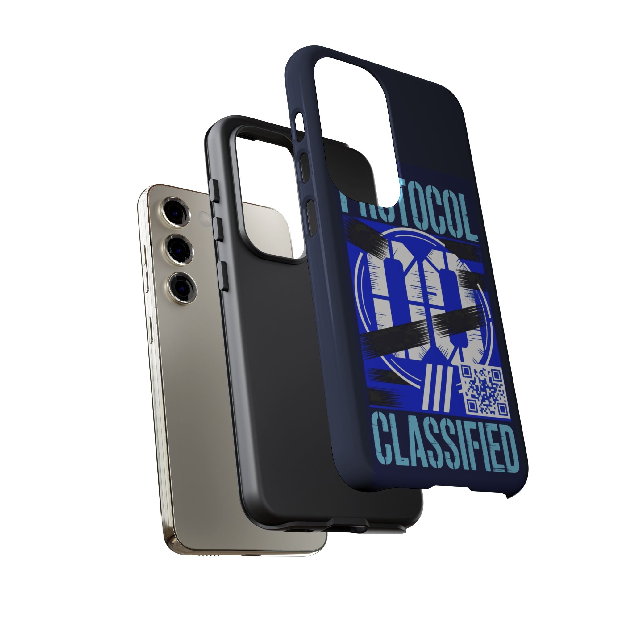 CipherCore Redacted Dual-Layer Phone Case | Digital-Era Identity Accessory